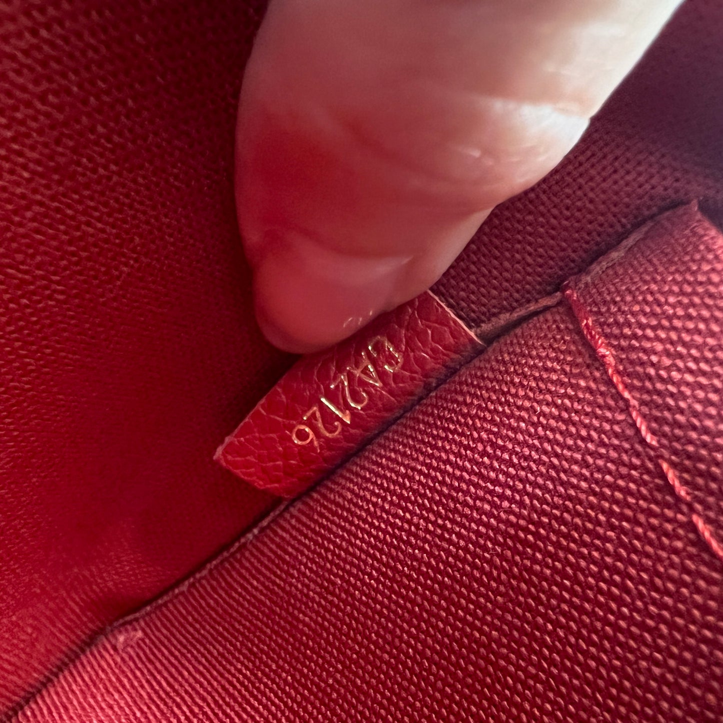 Louis Vuitton Pallas Crossbody, Monogram, Red