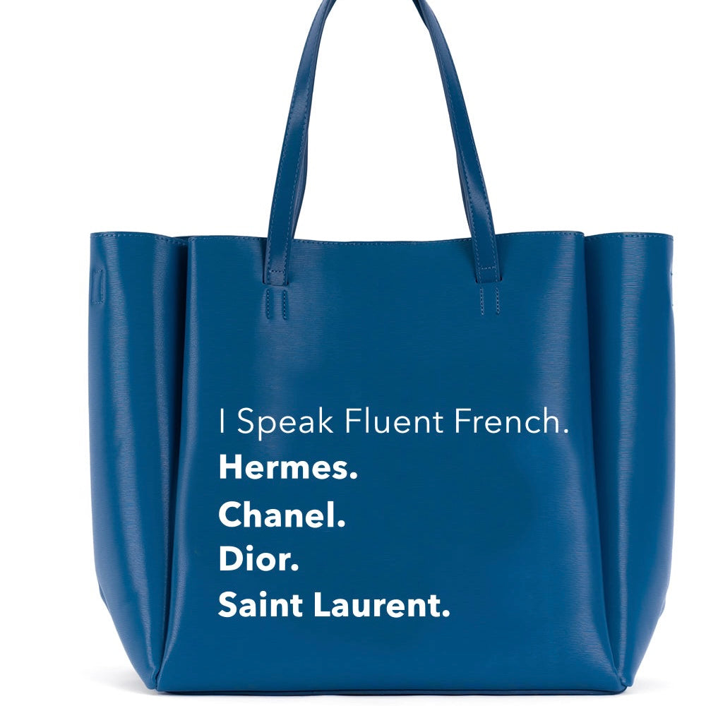 Vegan Leather Fashion Tote with Removable Pouch & Removable Crossbody Strap