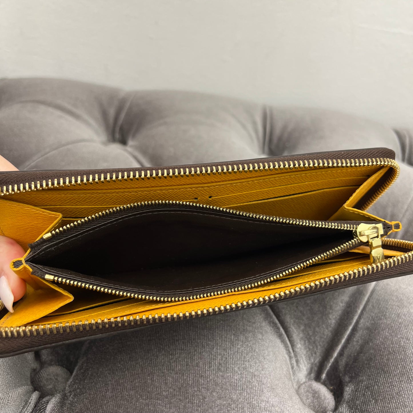 Louis Vuitton Clemence Wallet Monogram Yellow