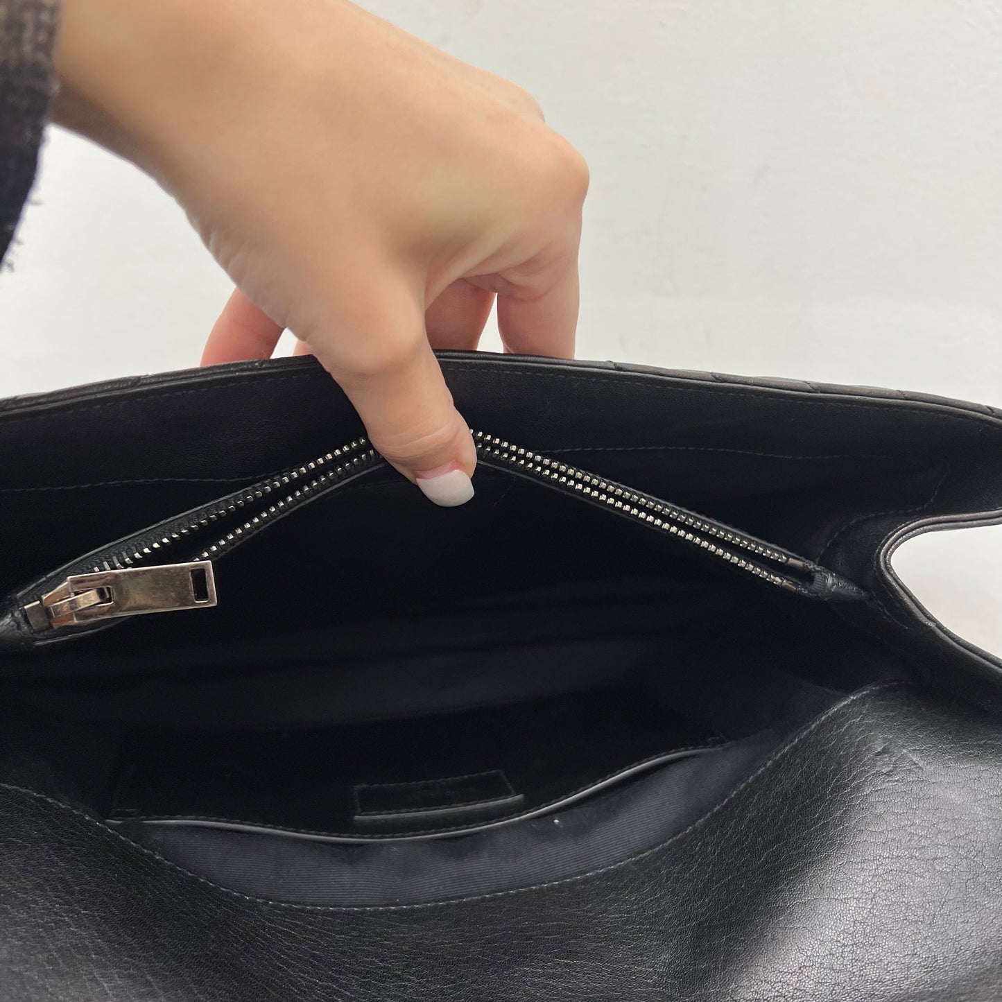 Saint Laurent College Medium YSL Quilted Lambskin V-Flap Crossbody Bag