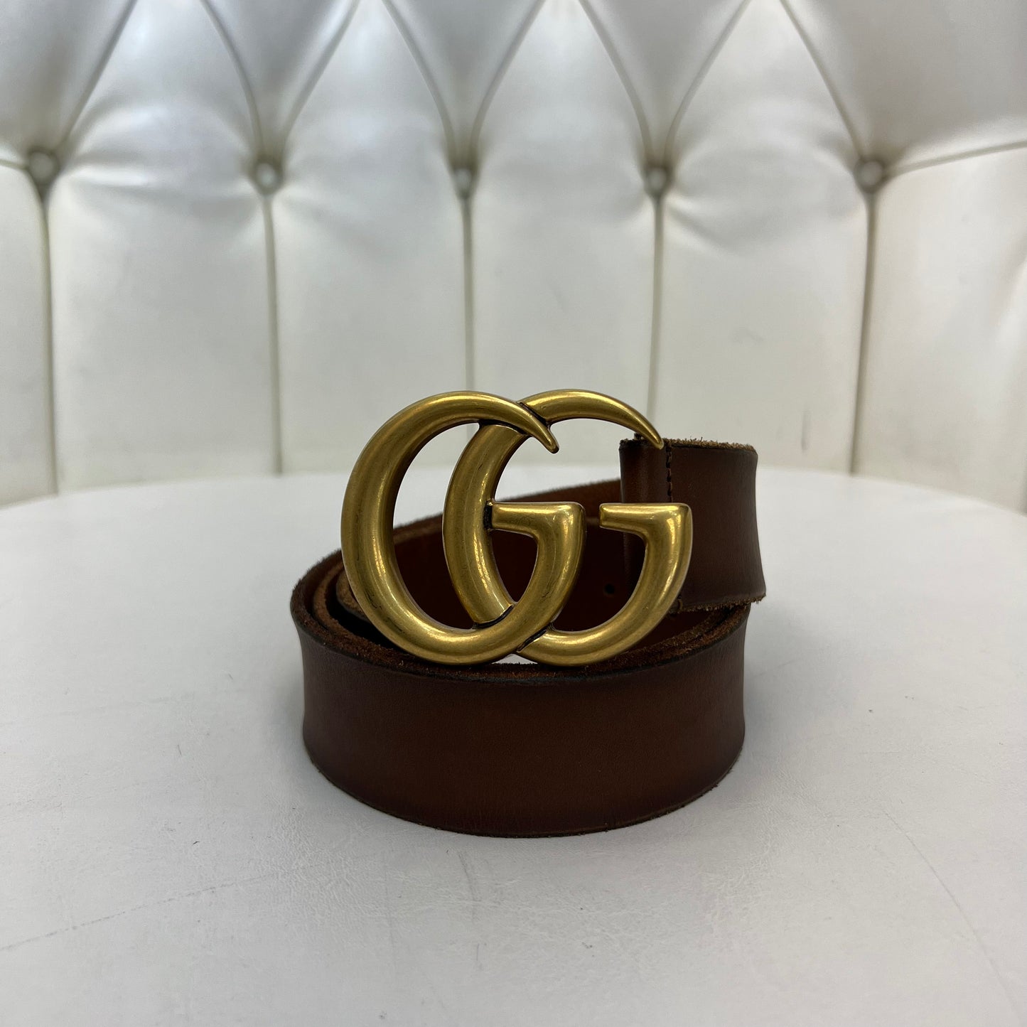 Gucci Belt Brown/Gold Size 85