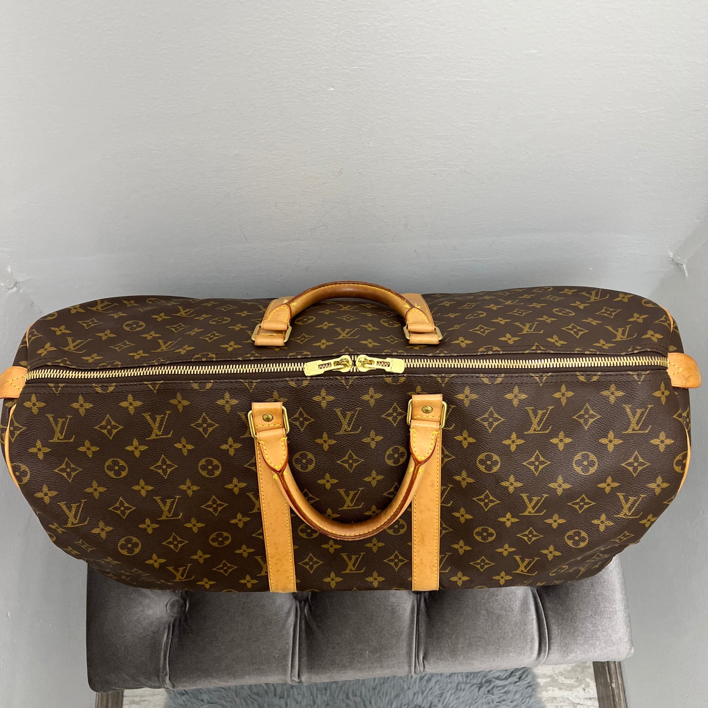 Louis Vuitton Monogram Keepall 55 Duffle Bag