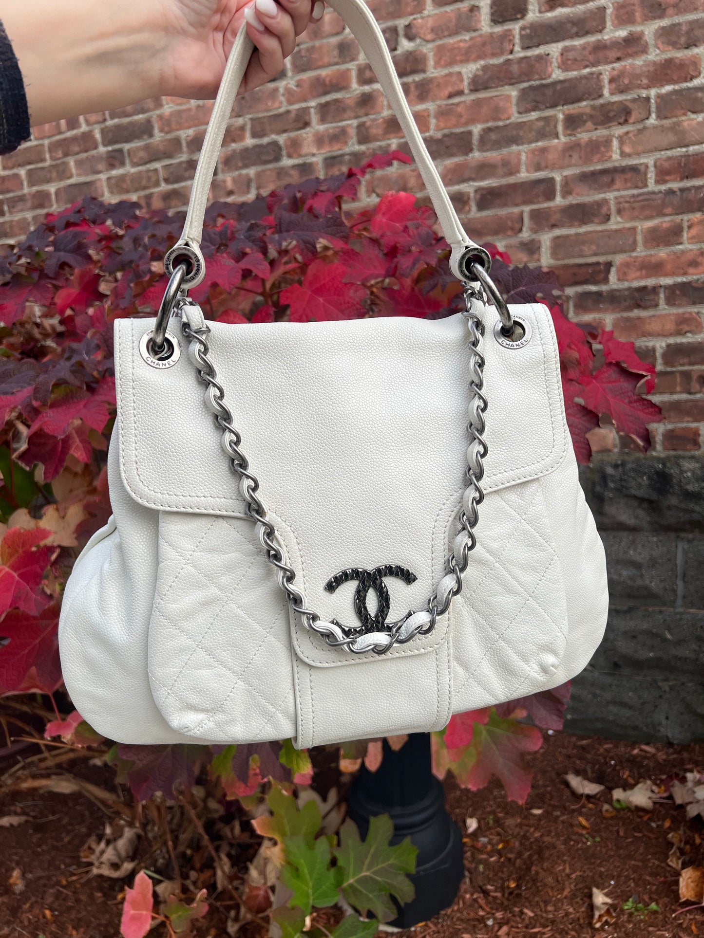 Chanel Coco Rider Hobo Glazed Caviar