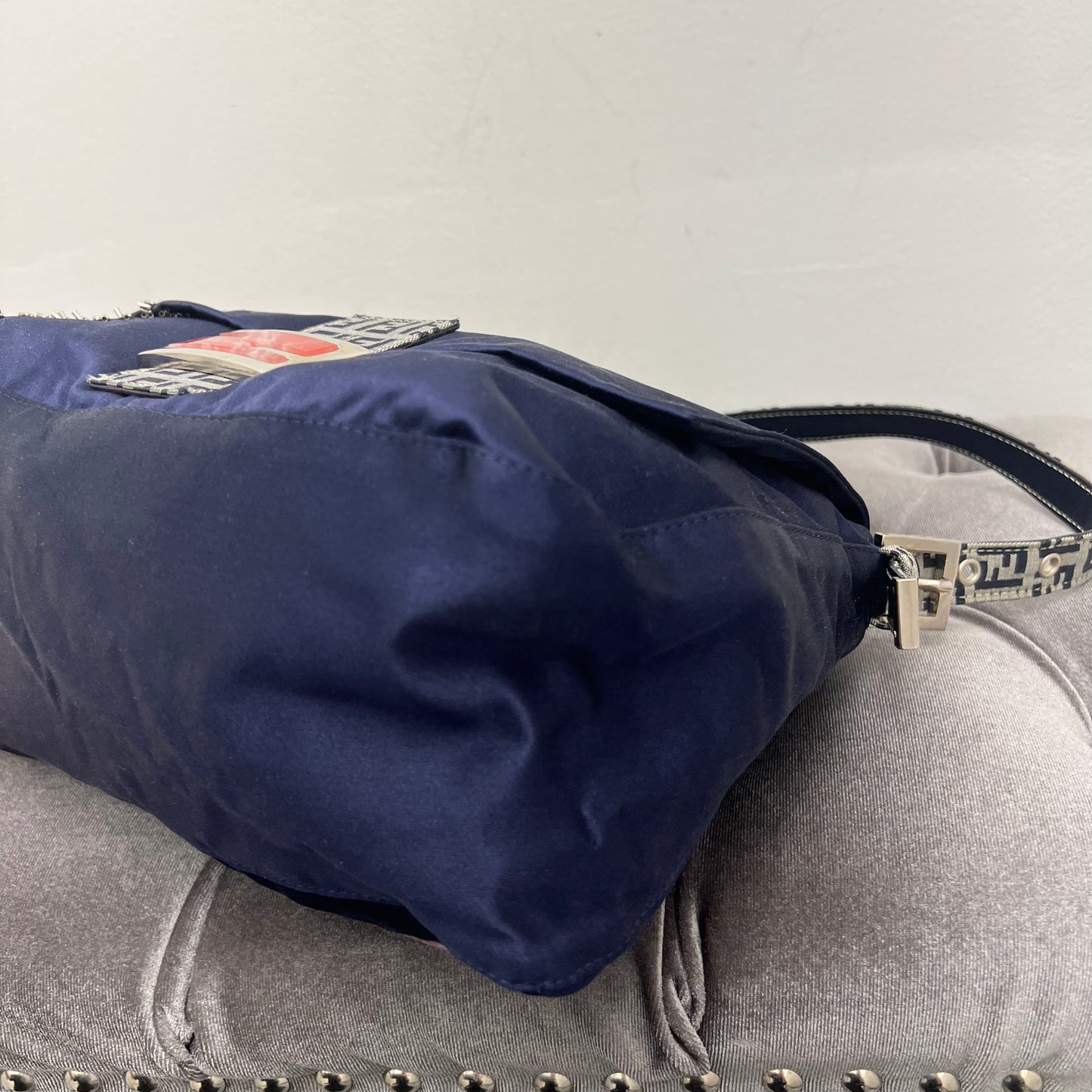 Fendi Runway Hand-Painted Limited Edition Silk Baguette