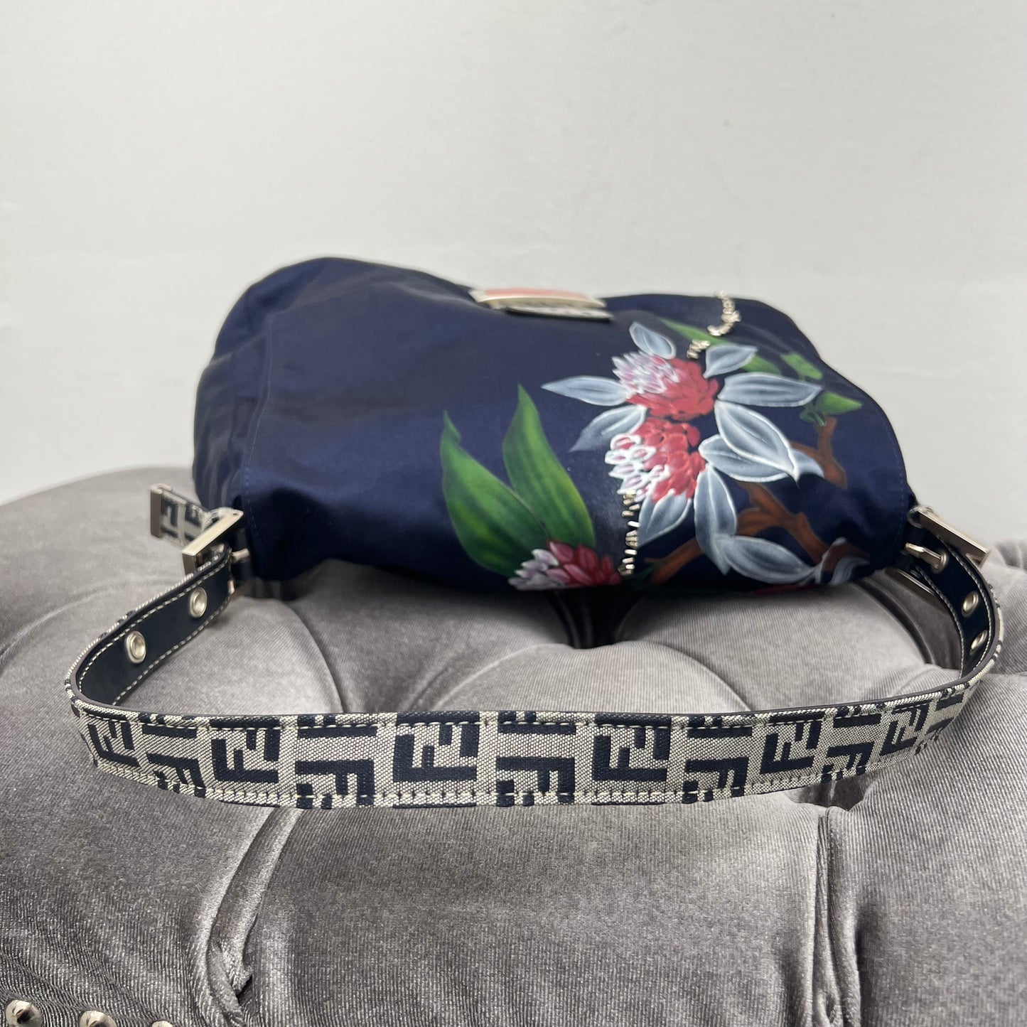 Fendi Runway Hand-Painted Limited Edition Silk Baguette