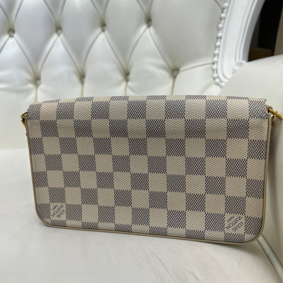 Louis Vuitton Felicie Pochette Damier Azur with One Insert