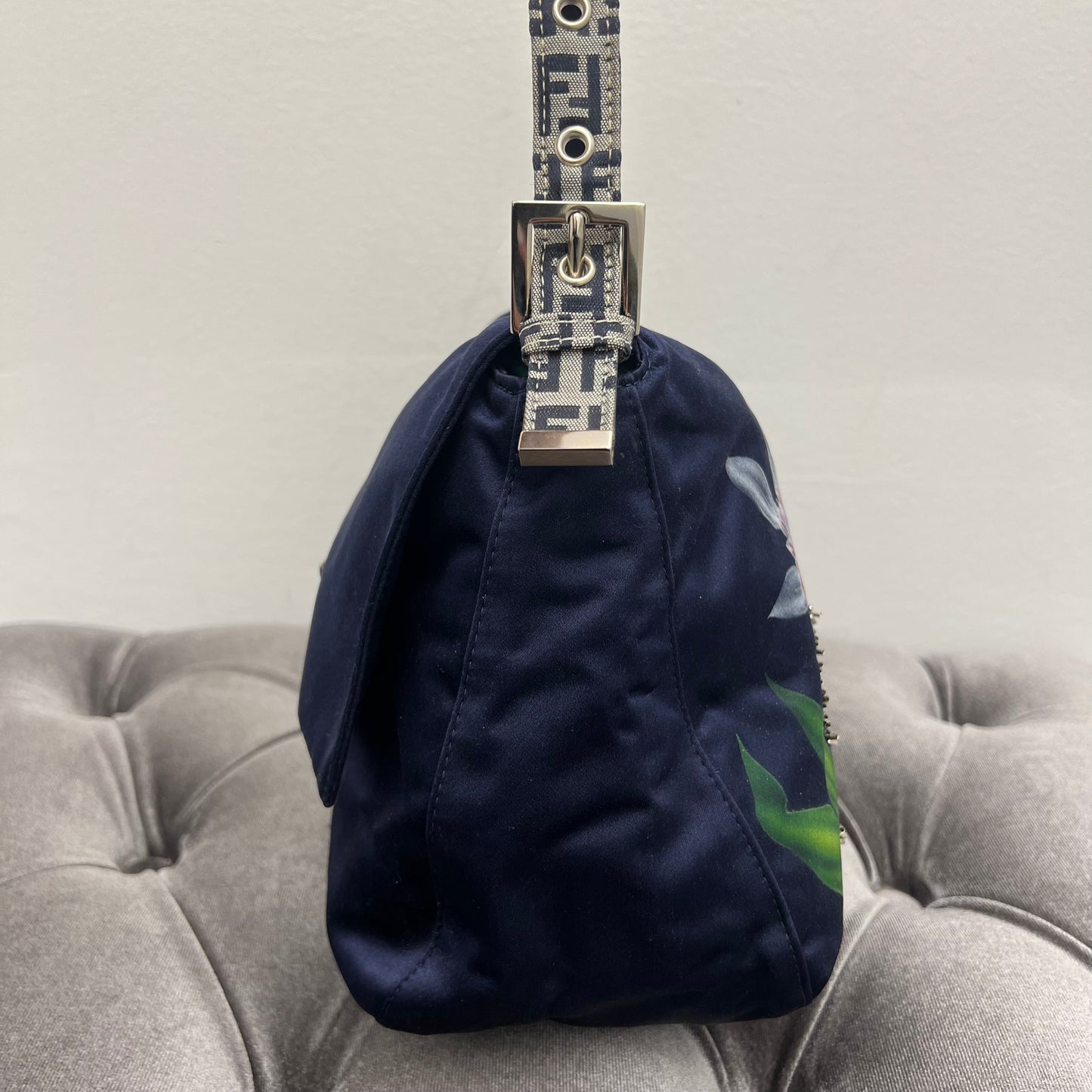 Fendi Runway Hand-Painted Limited Edition Silk Baguette