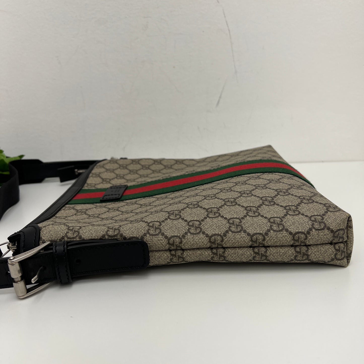 Gucci GG Supreme Web Messenger Crossbody Bag