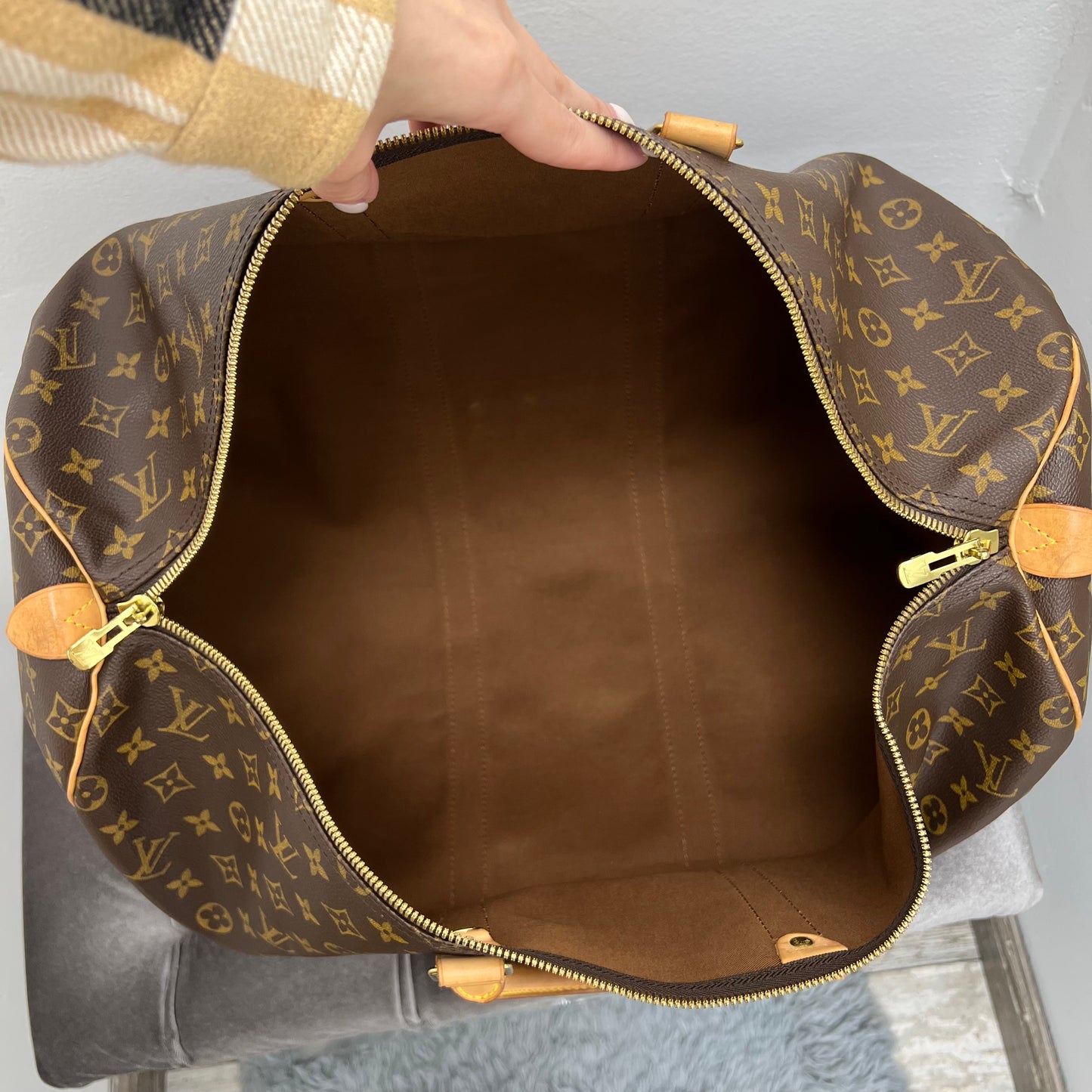 Louis Vuitton Monogram Keepall 55 Duffle Bag