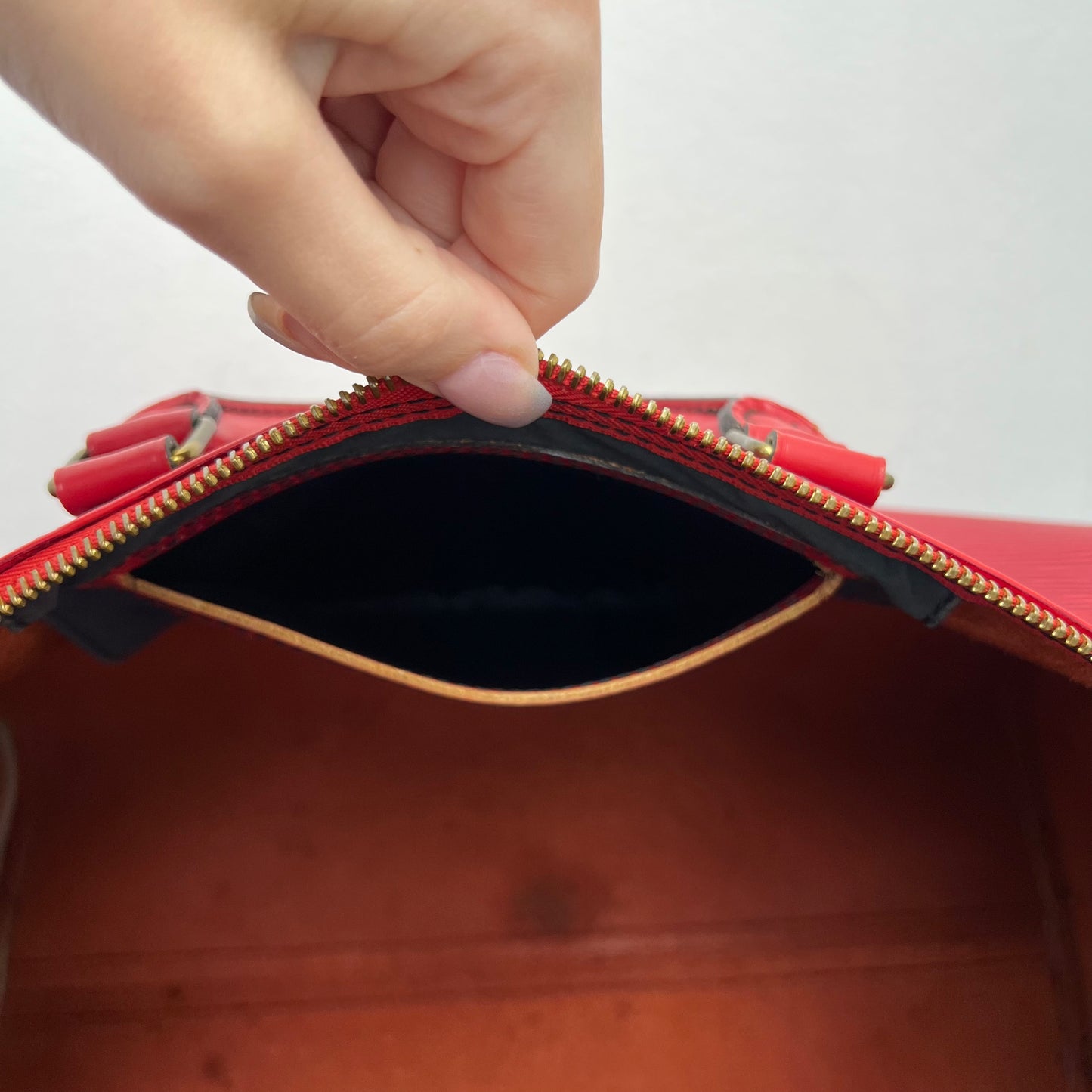 Louis Vuitton Red Epi Leather Speedy 35