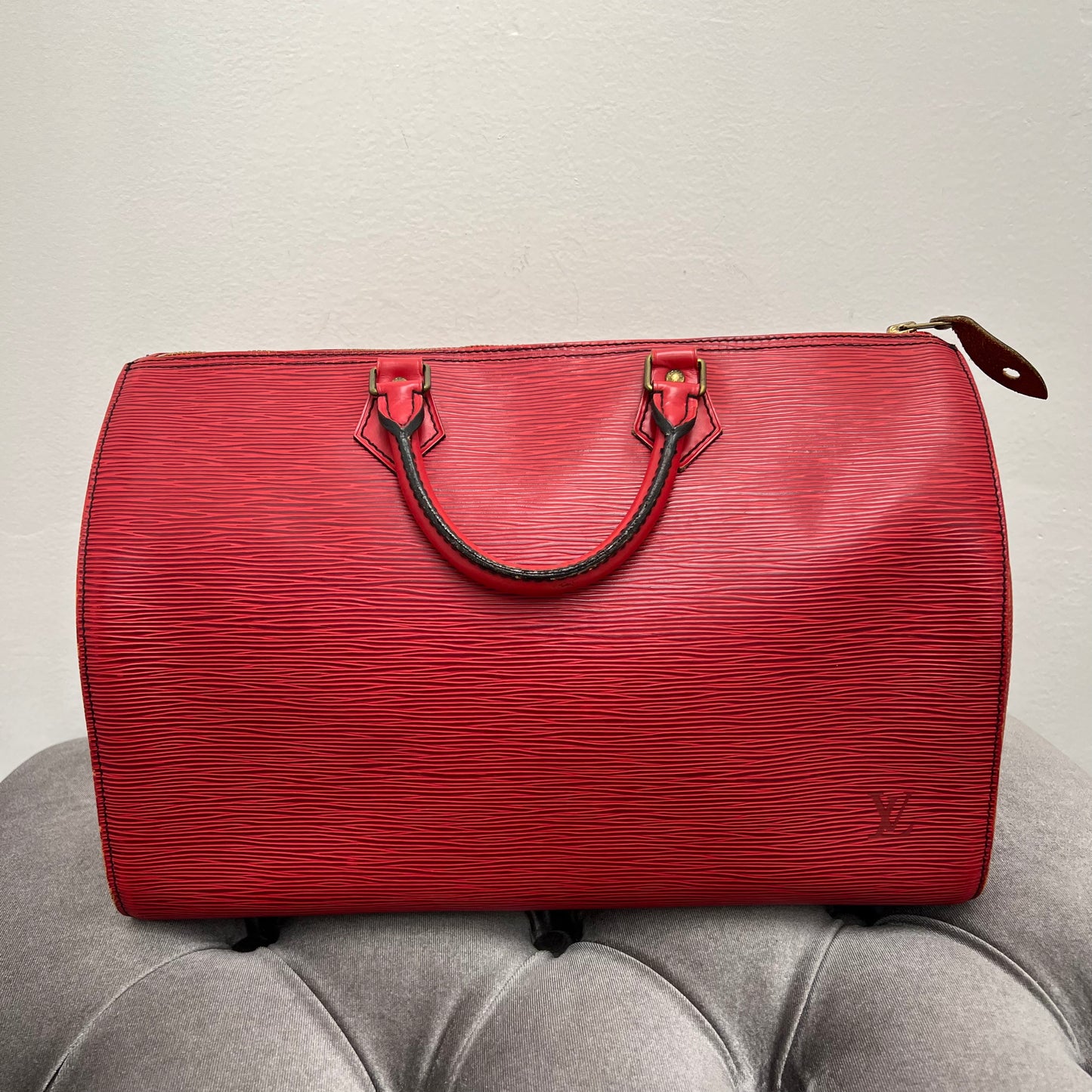 Louis Vuitton Red Epi Leather Speedy 35