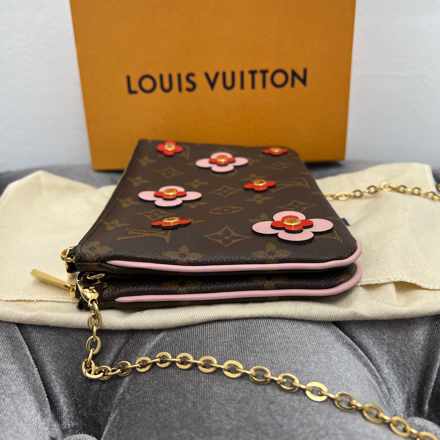 Louis Vuitton Double Zip Flower Pochette