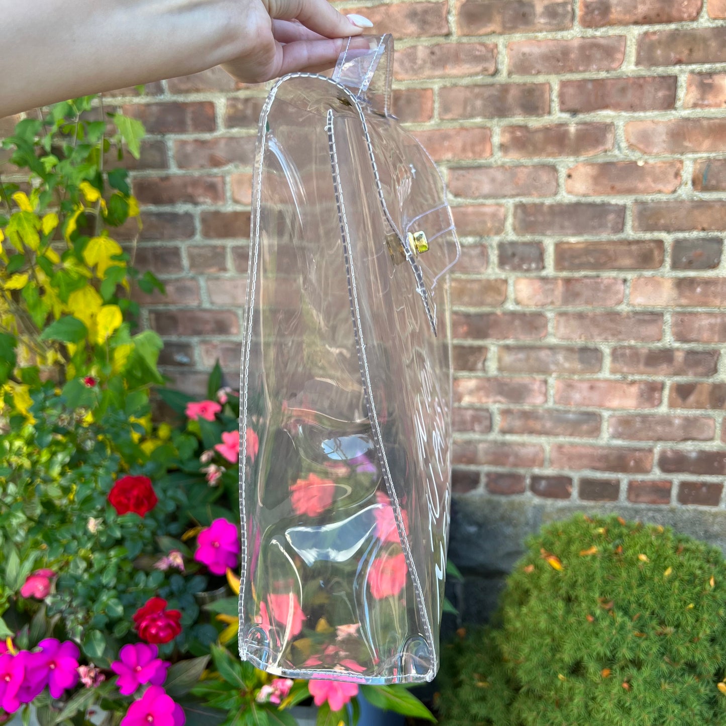 Hermes Clear Vinyl "Souvenir De L'Exposition" Kelly Bag