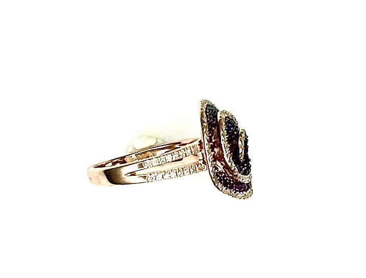 Effy 14k Rose Gold Diamond Ruby Ring