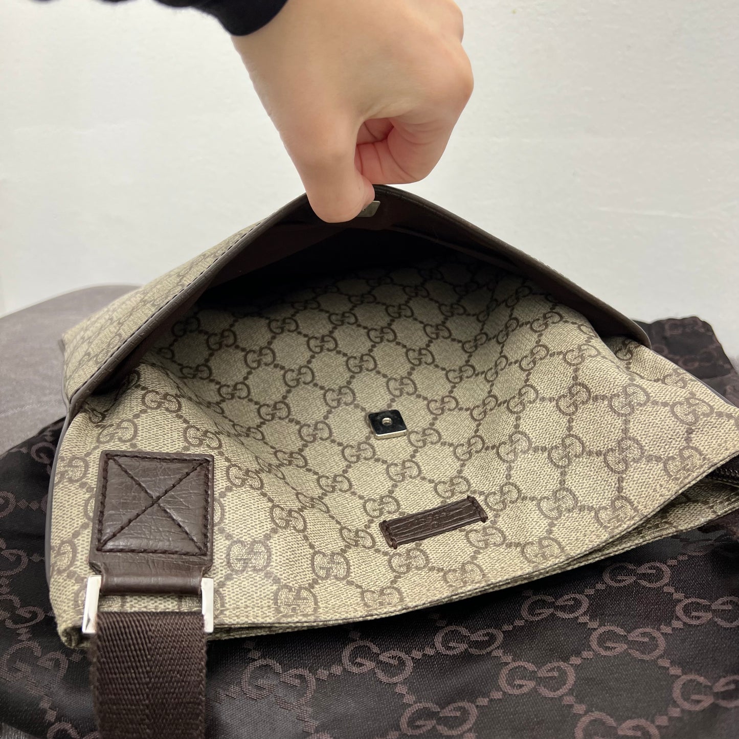 Gucci Monogram Messenger Bag