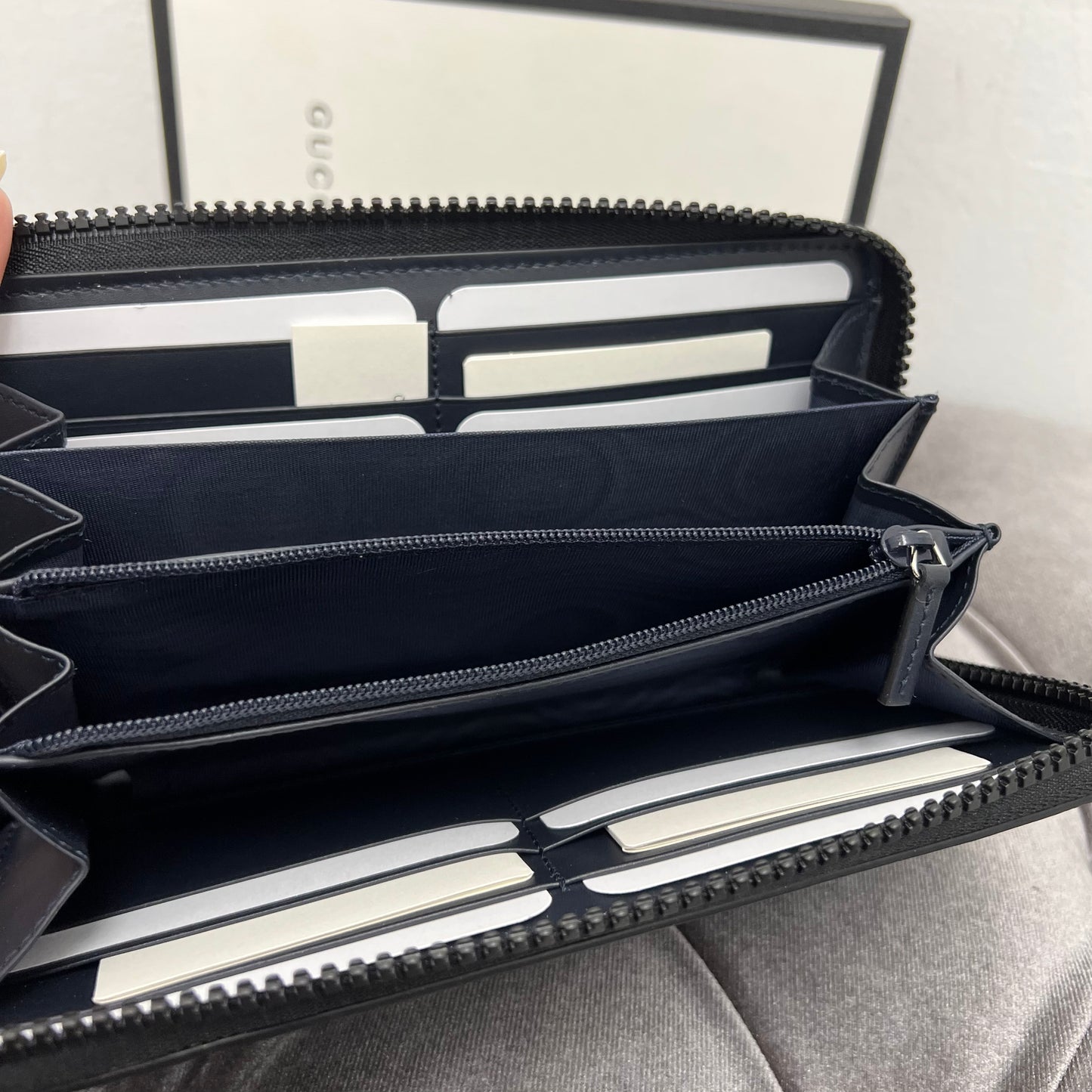 Gucci Blooms Zippy Wallet Blue