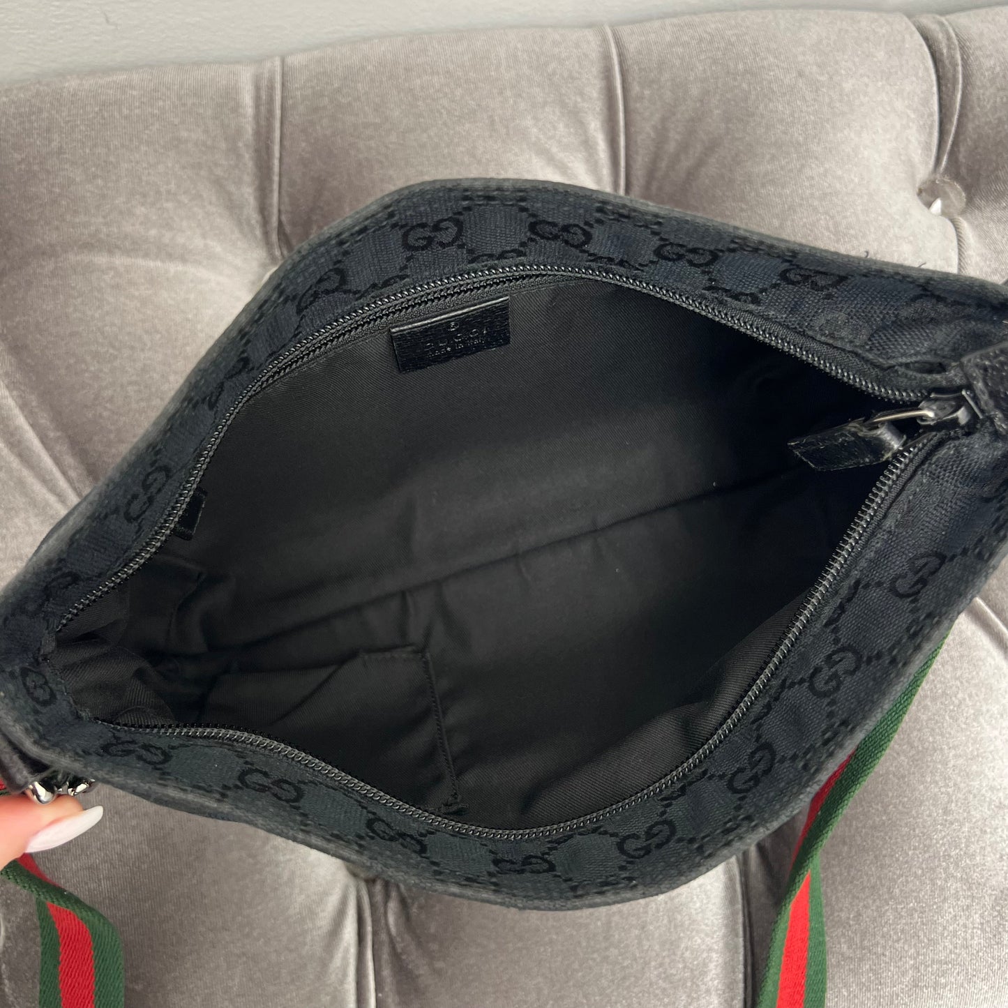 Gucci GG Canvas Web Crossbody, Black