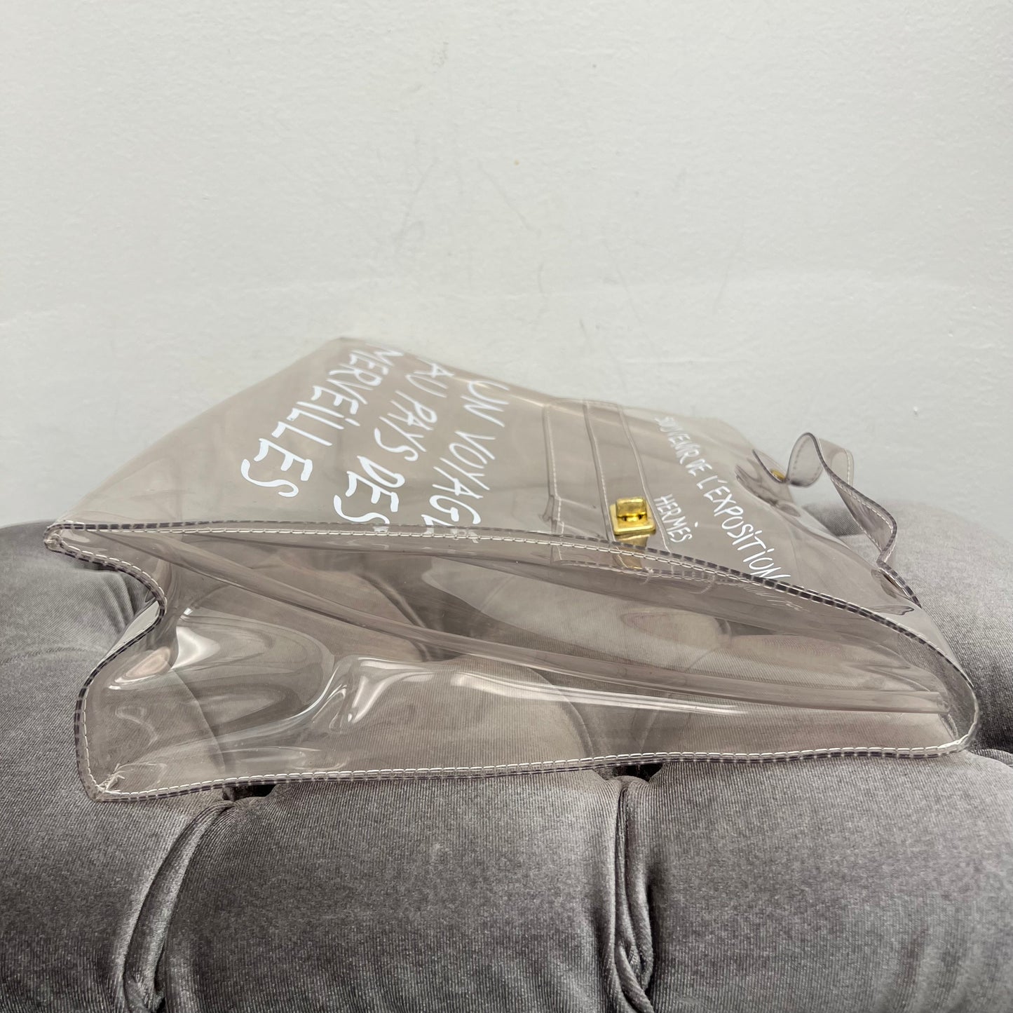 Hermes Clear Vinyl "Souvenir De L'Exposition" Kelly Bag