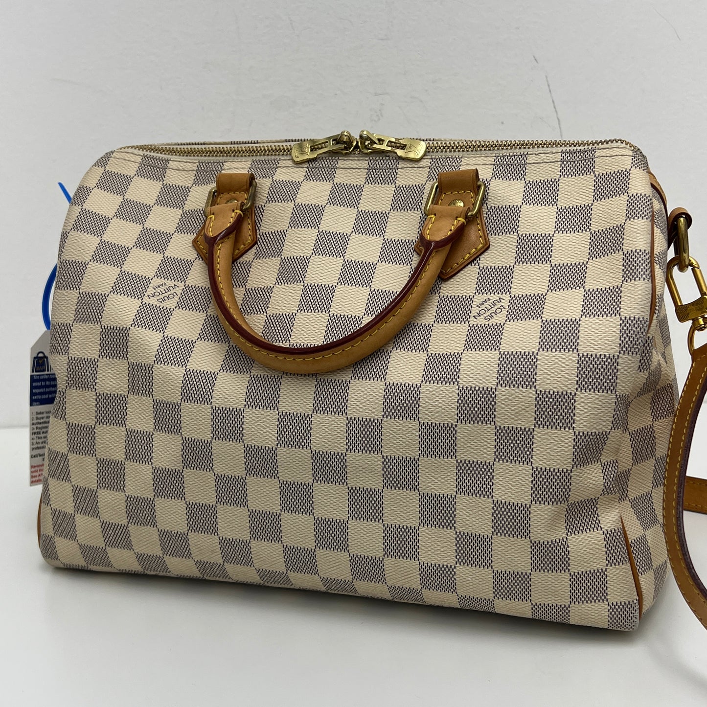 Louis Vuitton Speedy 30 Bandouliere Damier Azur
