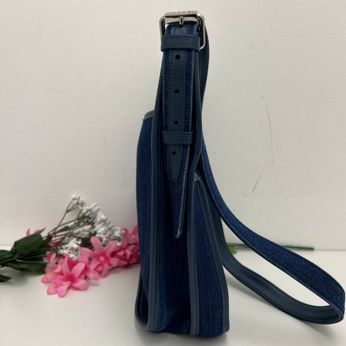 Chanel Quilted Denim Medium Jungle Stroll Crossbody Bag