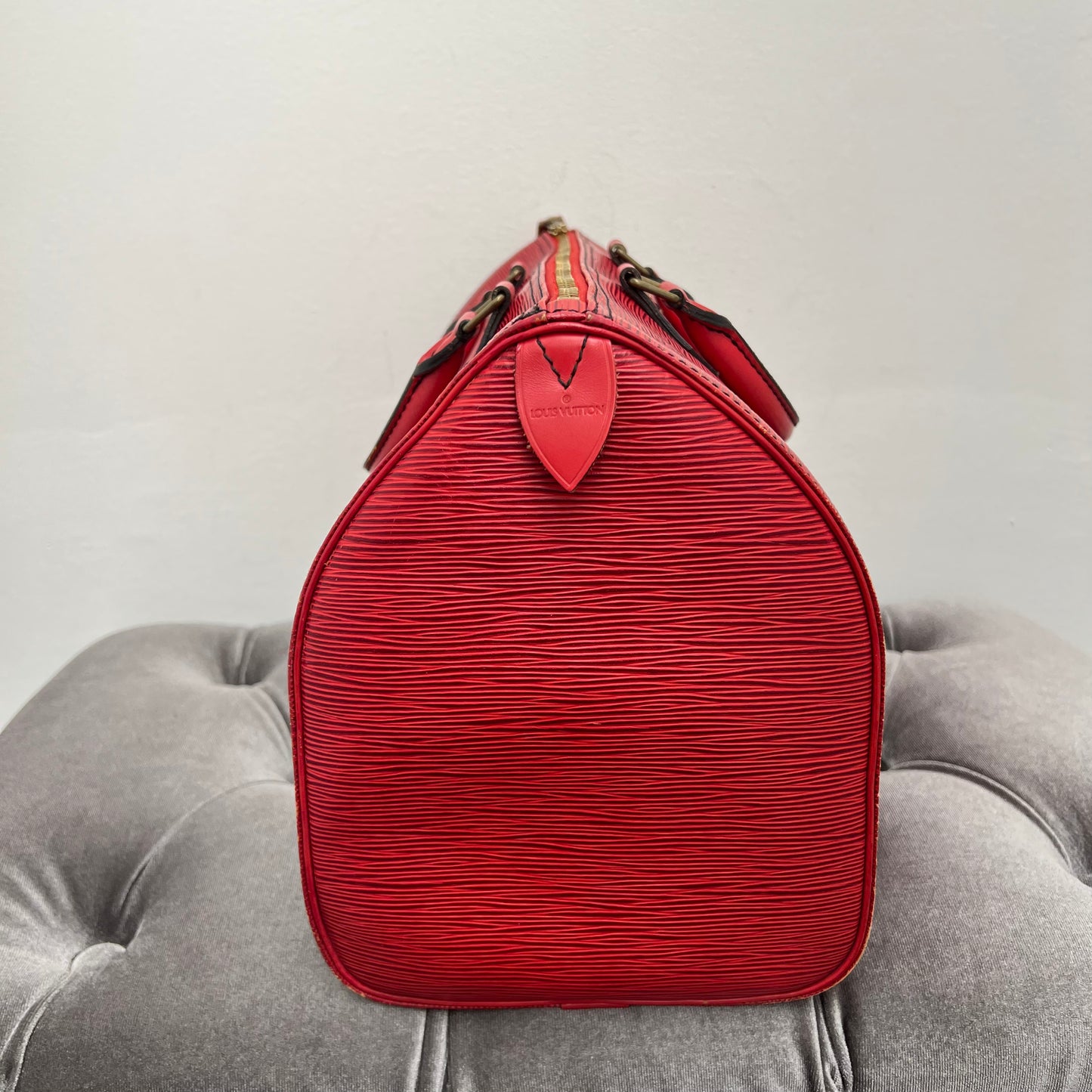 Louis Vuitton Red Epi Leather Speedy 35