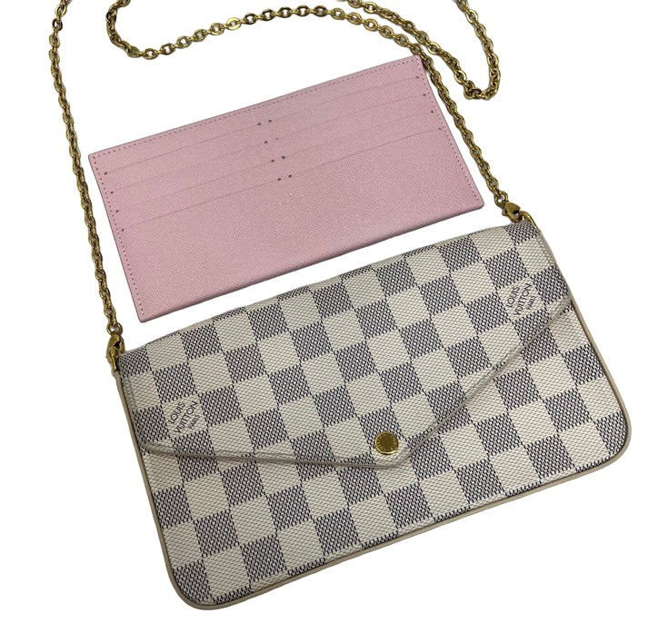Louis Vuitton Felicie Pochette Damier Azur with One Insert