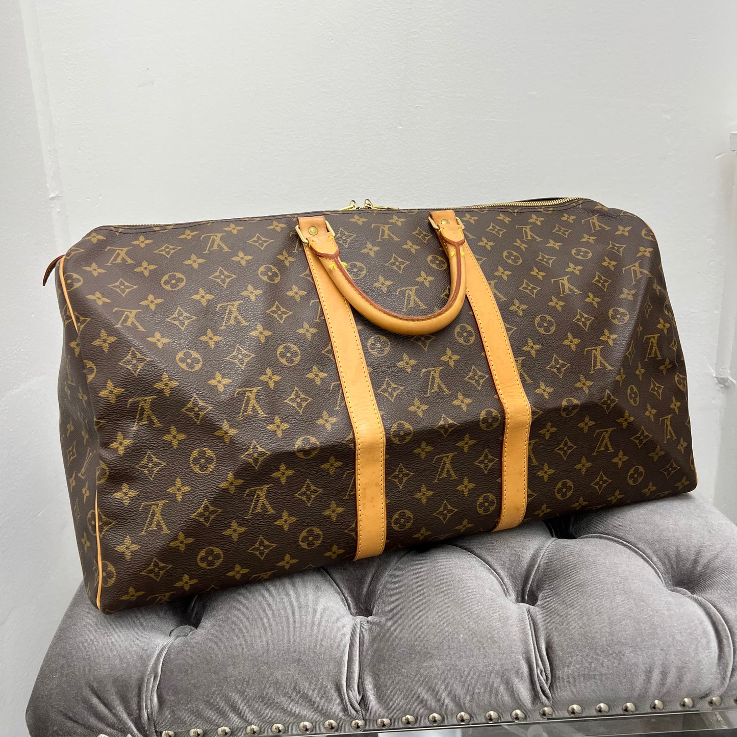 Louis Vuitton Monogram Keepall 55 Duffle Bag