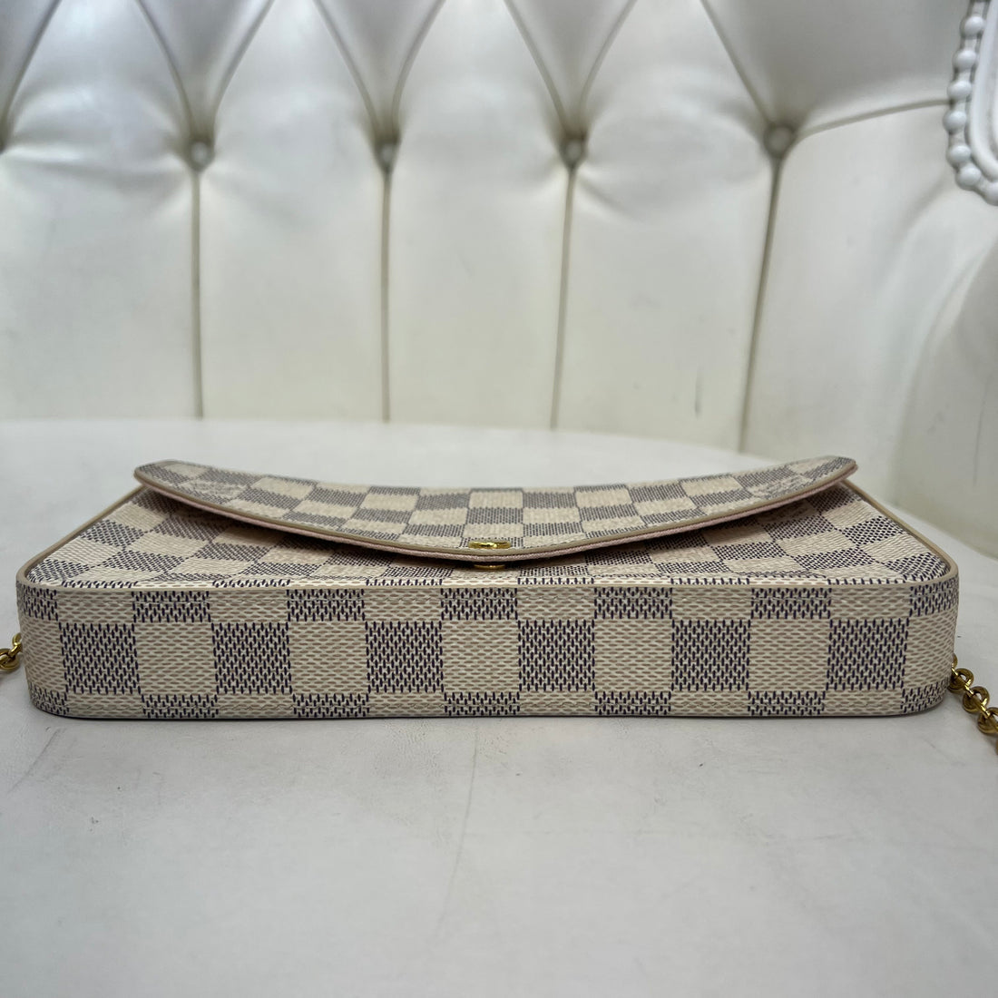 Louis Vuitton Felicie Pochette Damier Azur with One Insert