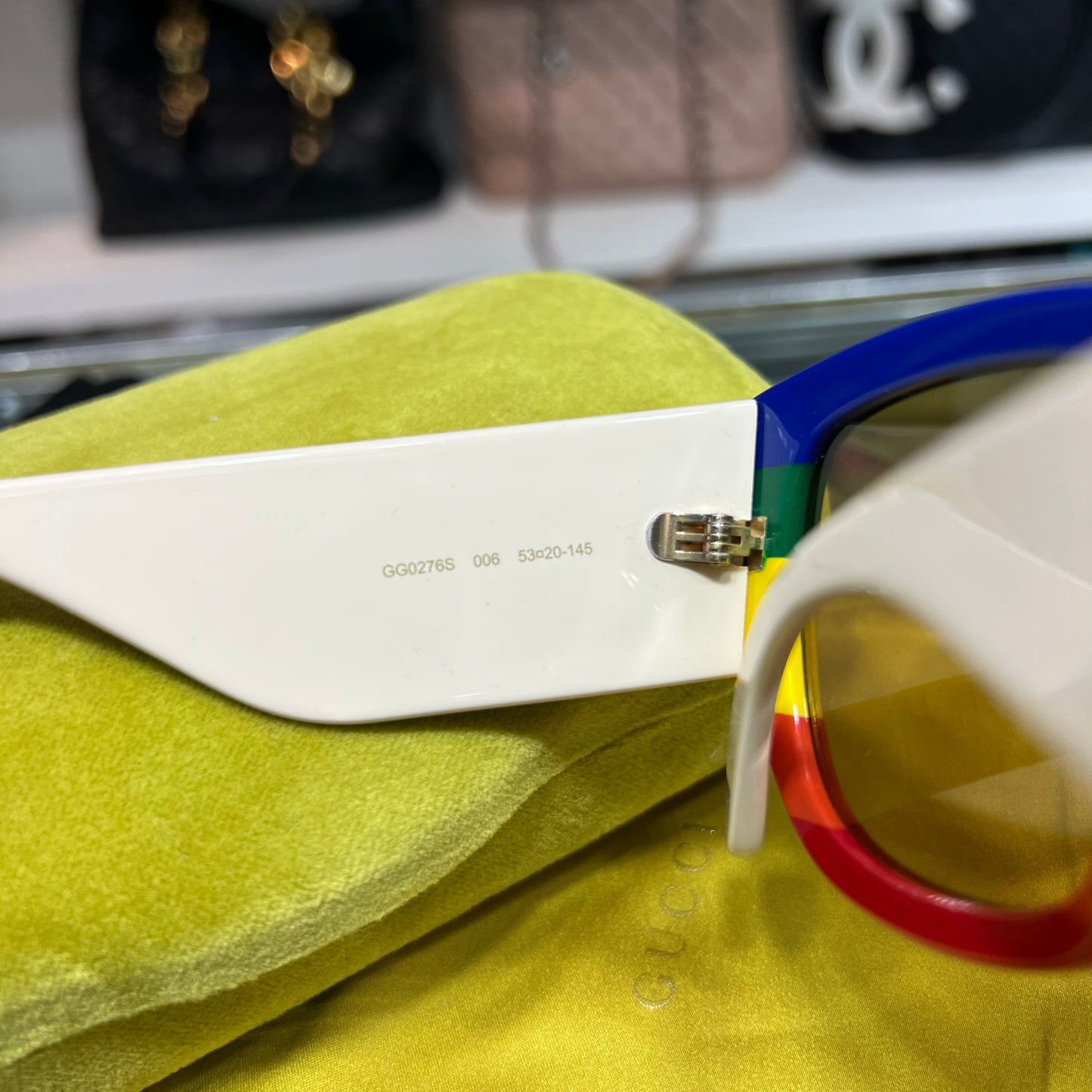 Gucci Multicolor Sunglasses with Case & Dust Bag