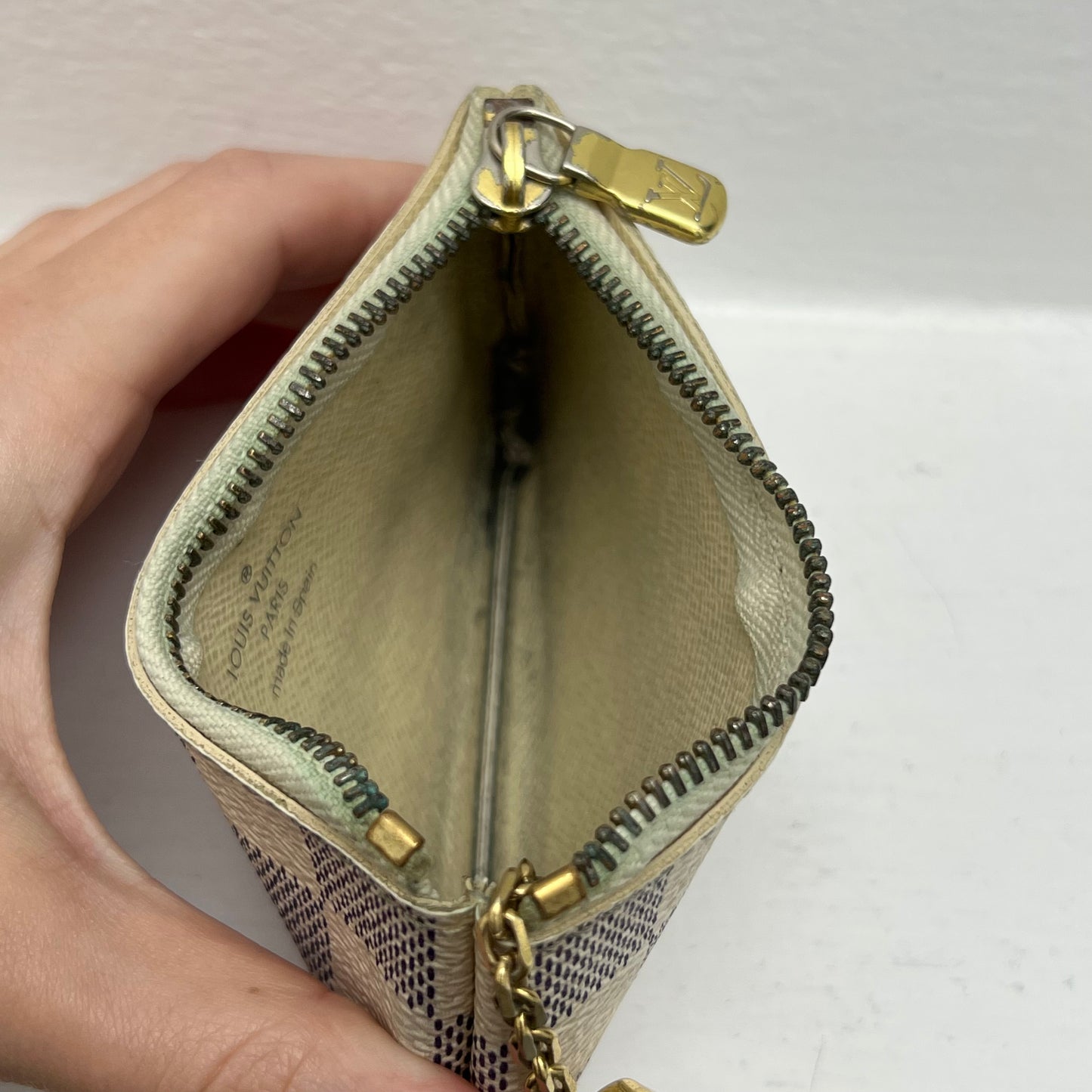 Louis Vuitton Key Pouch Damier Azur