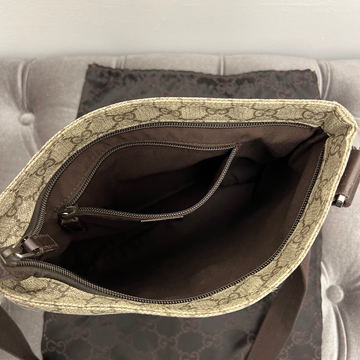 Gucci Monogram Messenger Bag