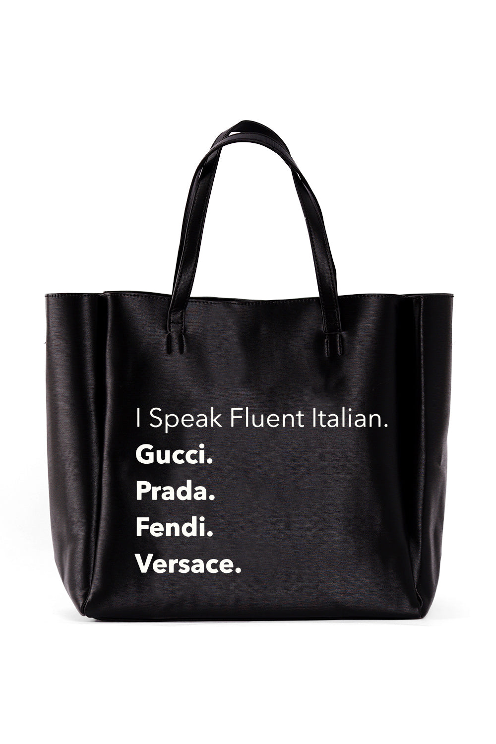 Vegan Leather Fashion Tote with Removable Pouch & Removable Crossbody Strap