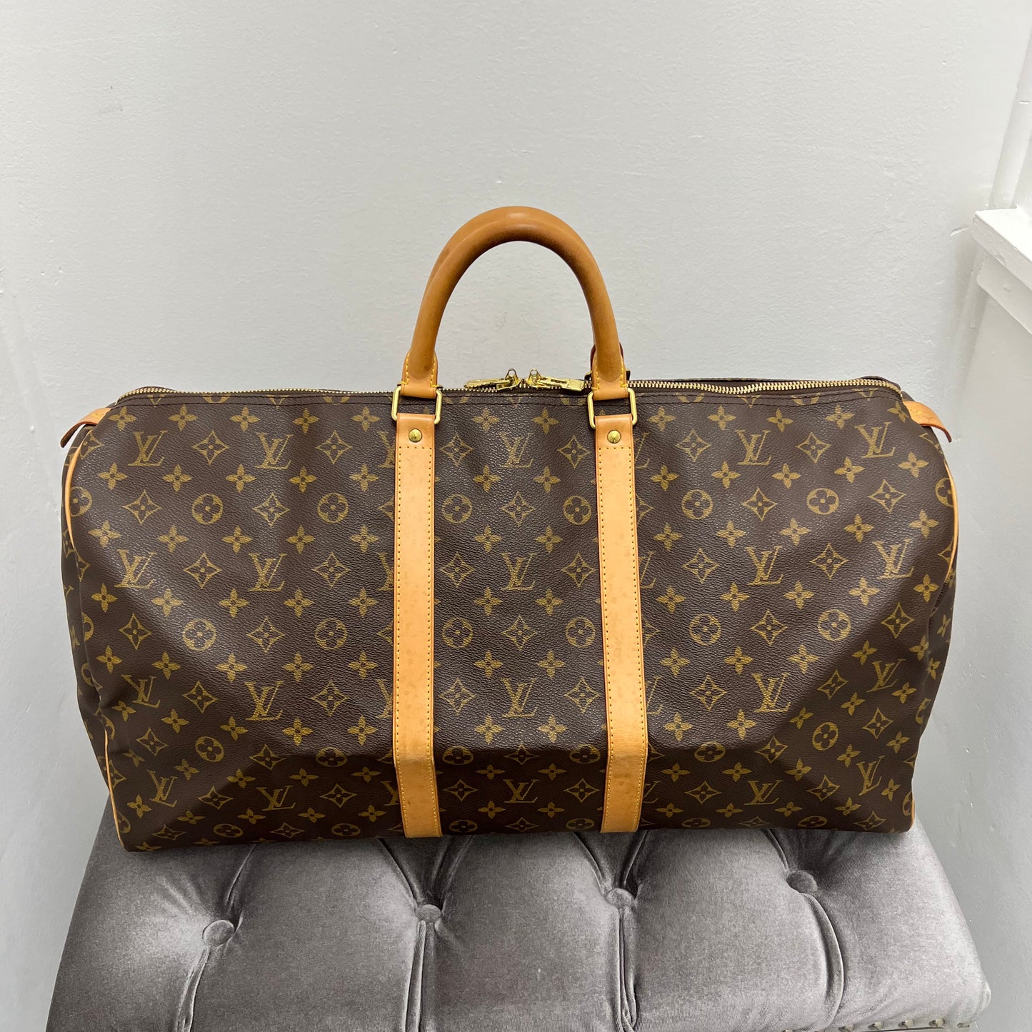 Louis Vuitton Monogram Keepall 55 Duffle Bag
