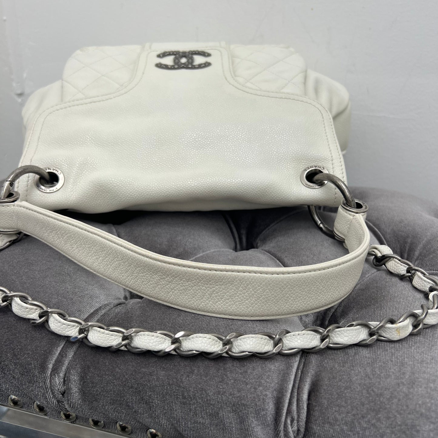 Chanel Coco Rider Hobo Glazed Caviar