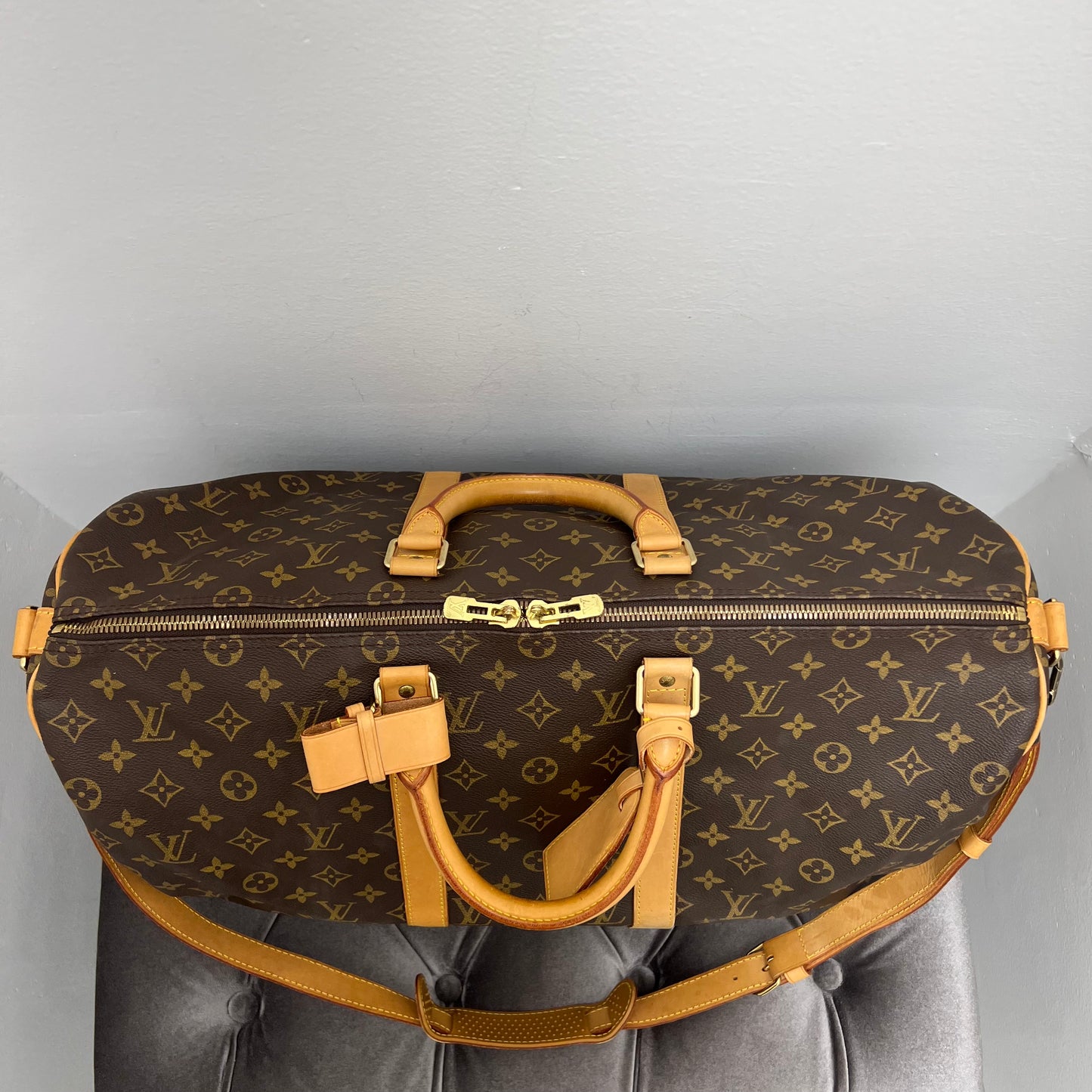 Louis Vuitton Monogram Keepall 50 Bandouliere Duffle Bag