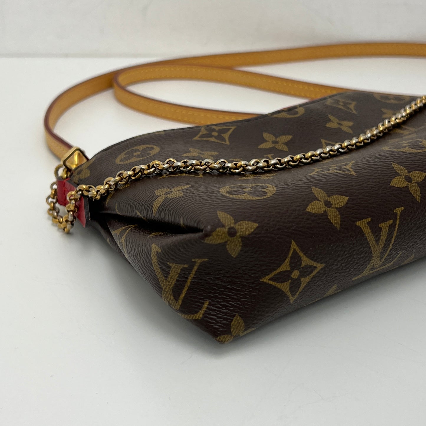 Louis Vuitton Pallas Crossbody, Monogram, Red