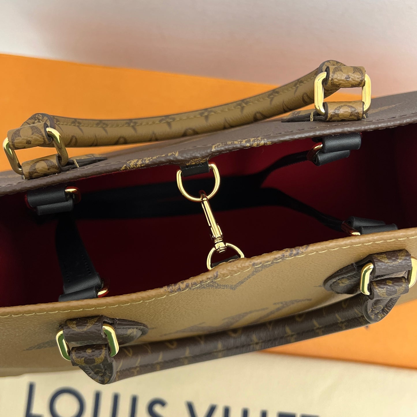 Louis Vuitton On the Go MM Monogram Reverse with Box & Dust Bag