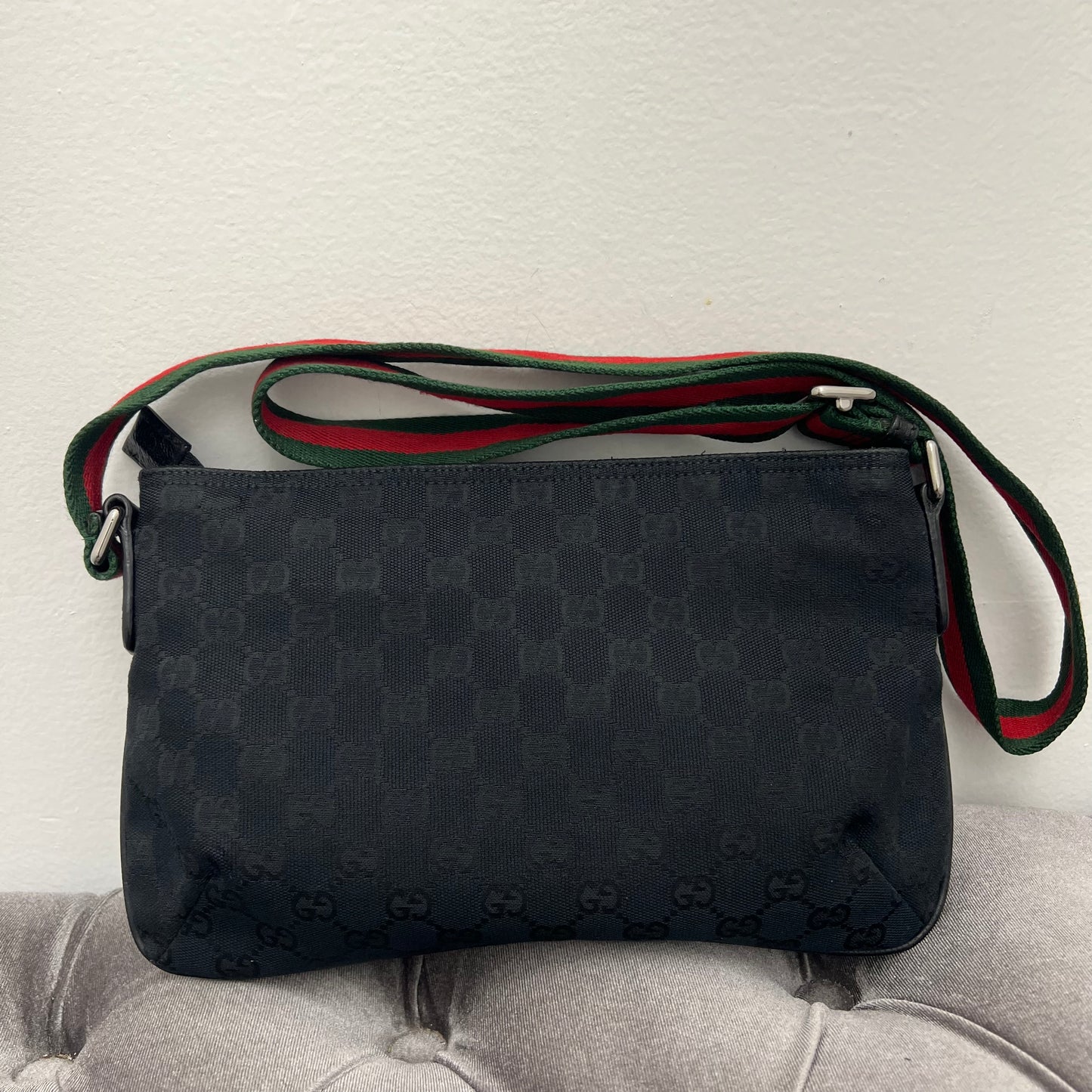 Gucci GG Canvas Web Crossbody, Black