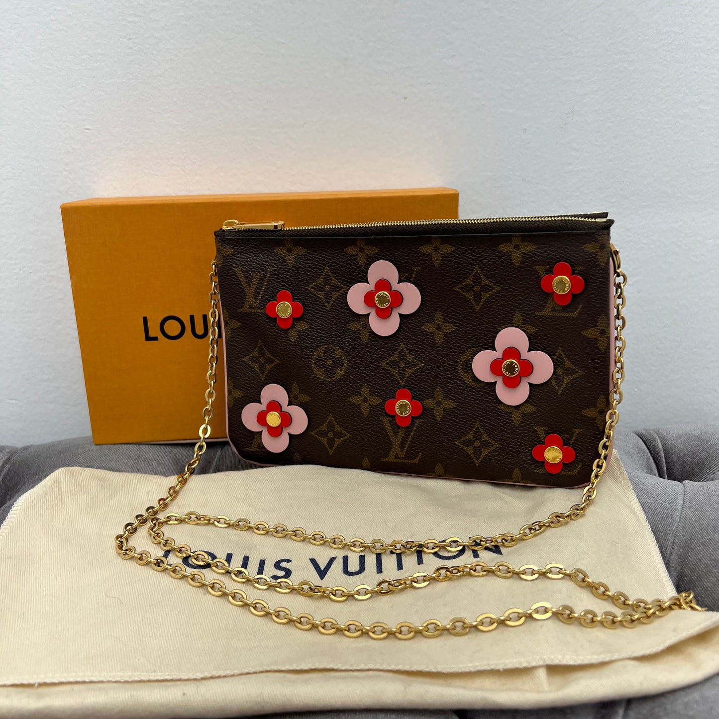 Louis Vuitton Double Zip Flower Pochette