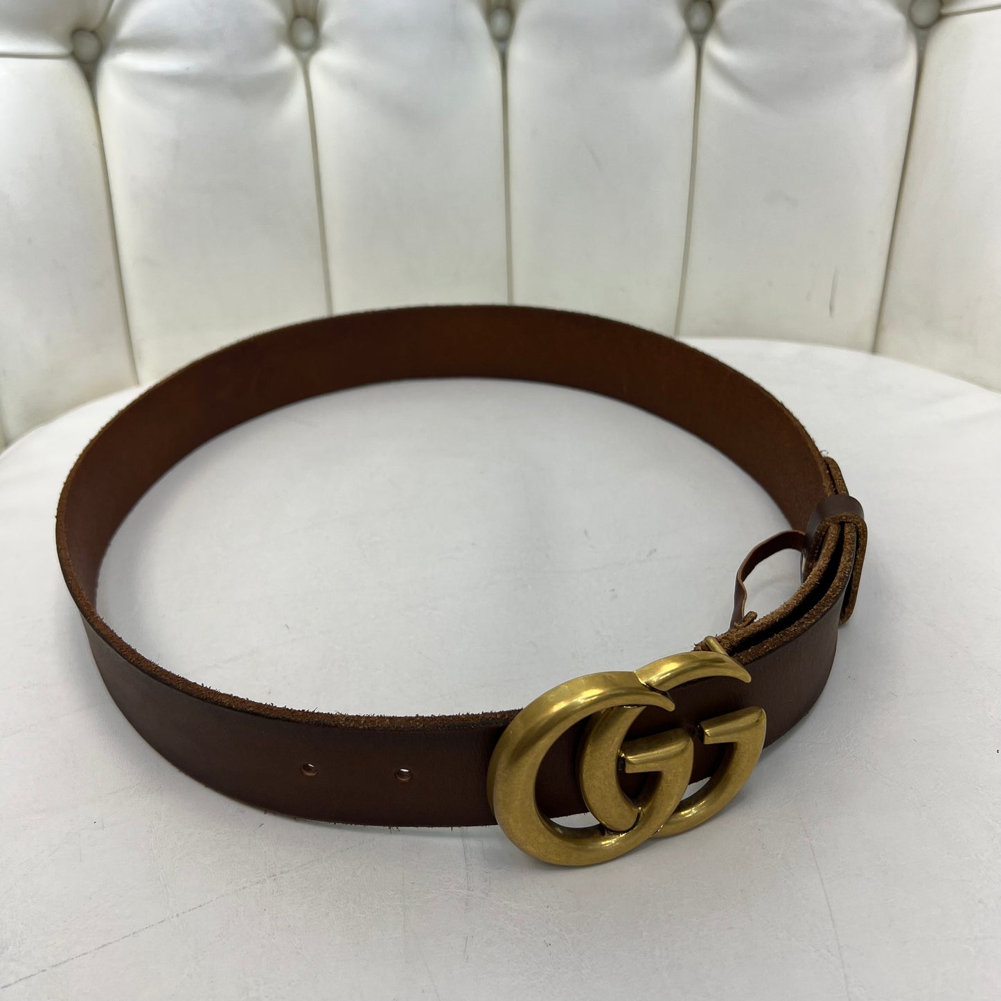 Gucci Belt Brown/Gold Size 85