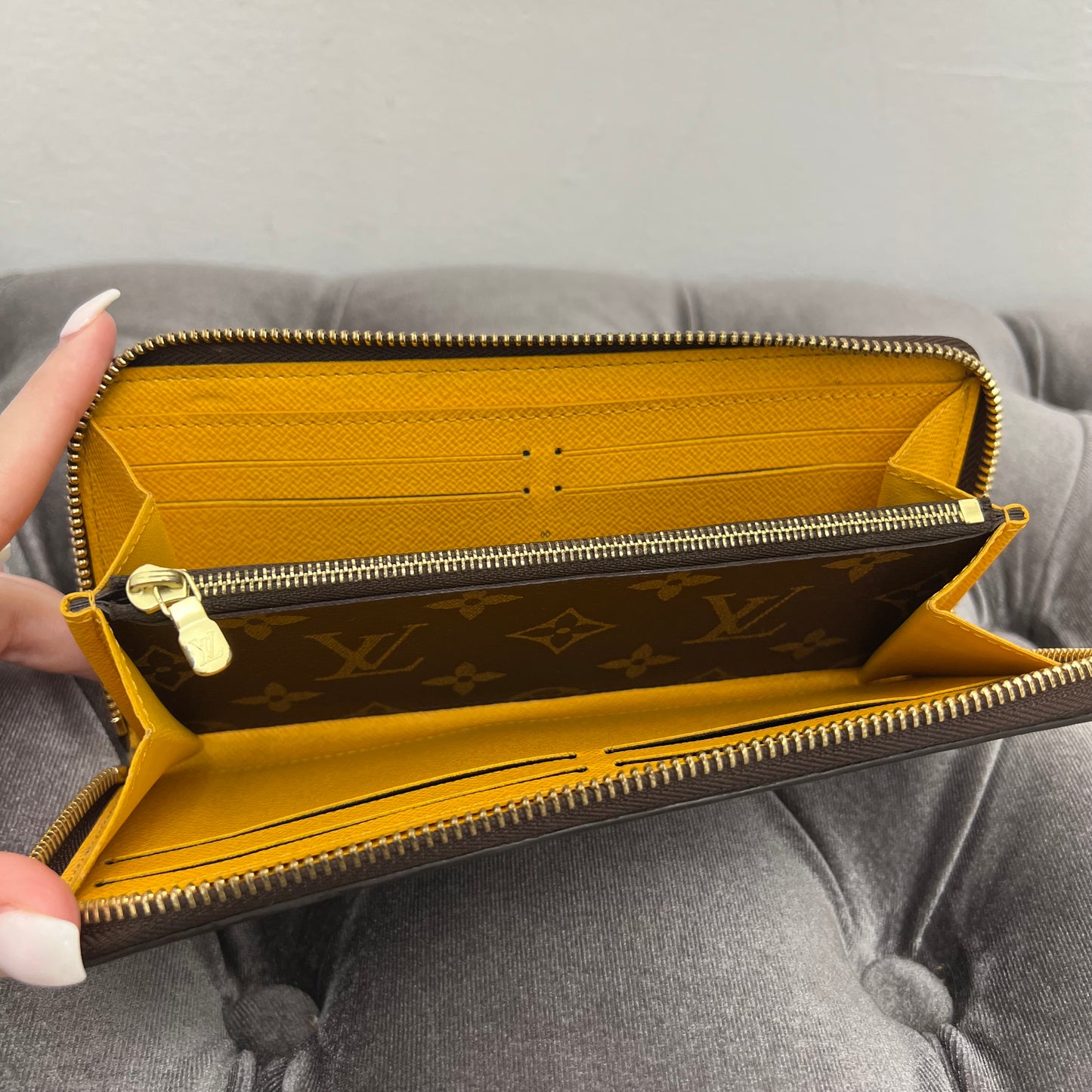 Louis Vuitton Clemence Wallet Monogram Yellow