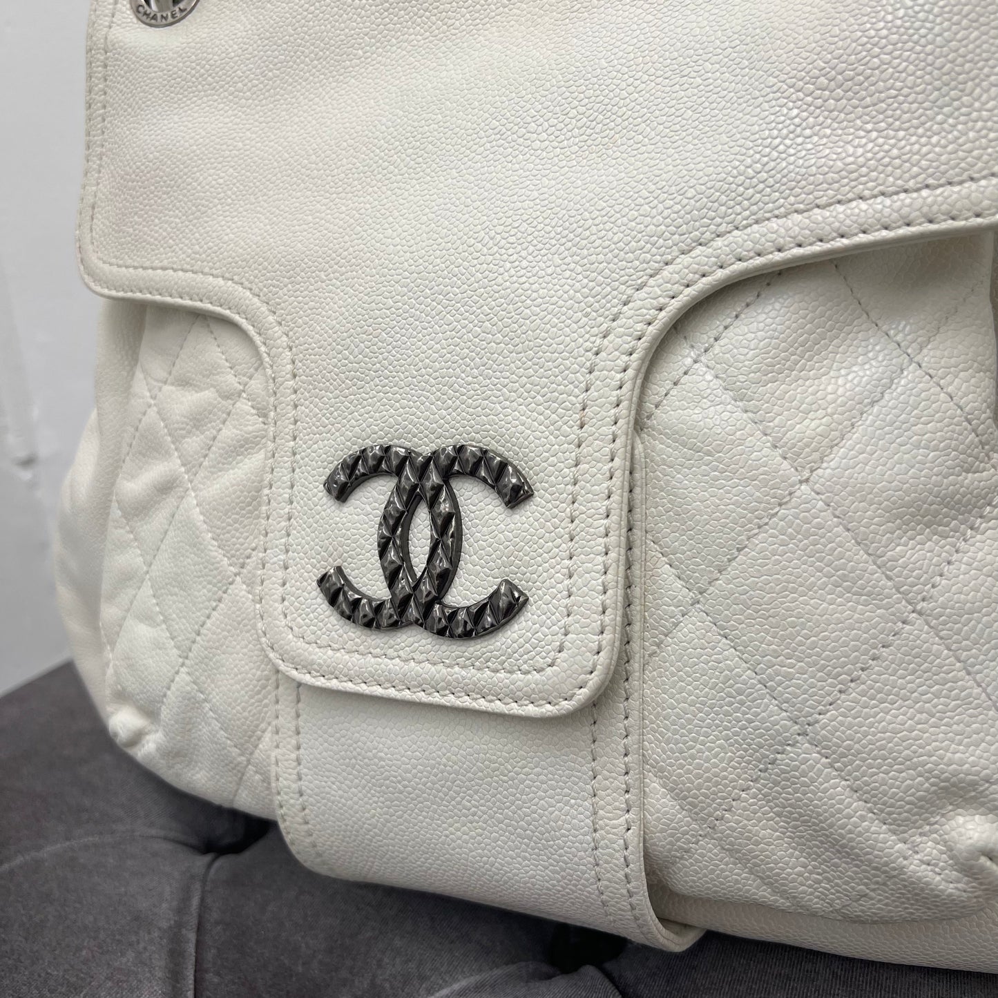 Chanel Coco Rider Hobo Glazed Caviar