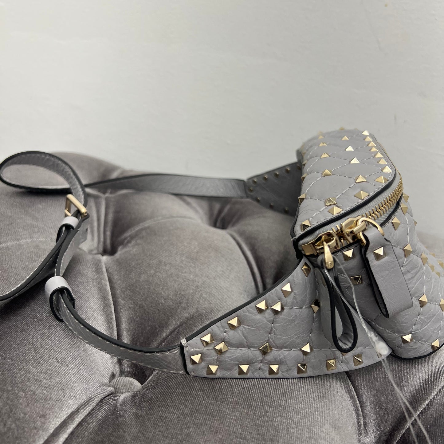Valentino Garavani Stud Belt Bag, Grey
