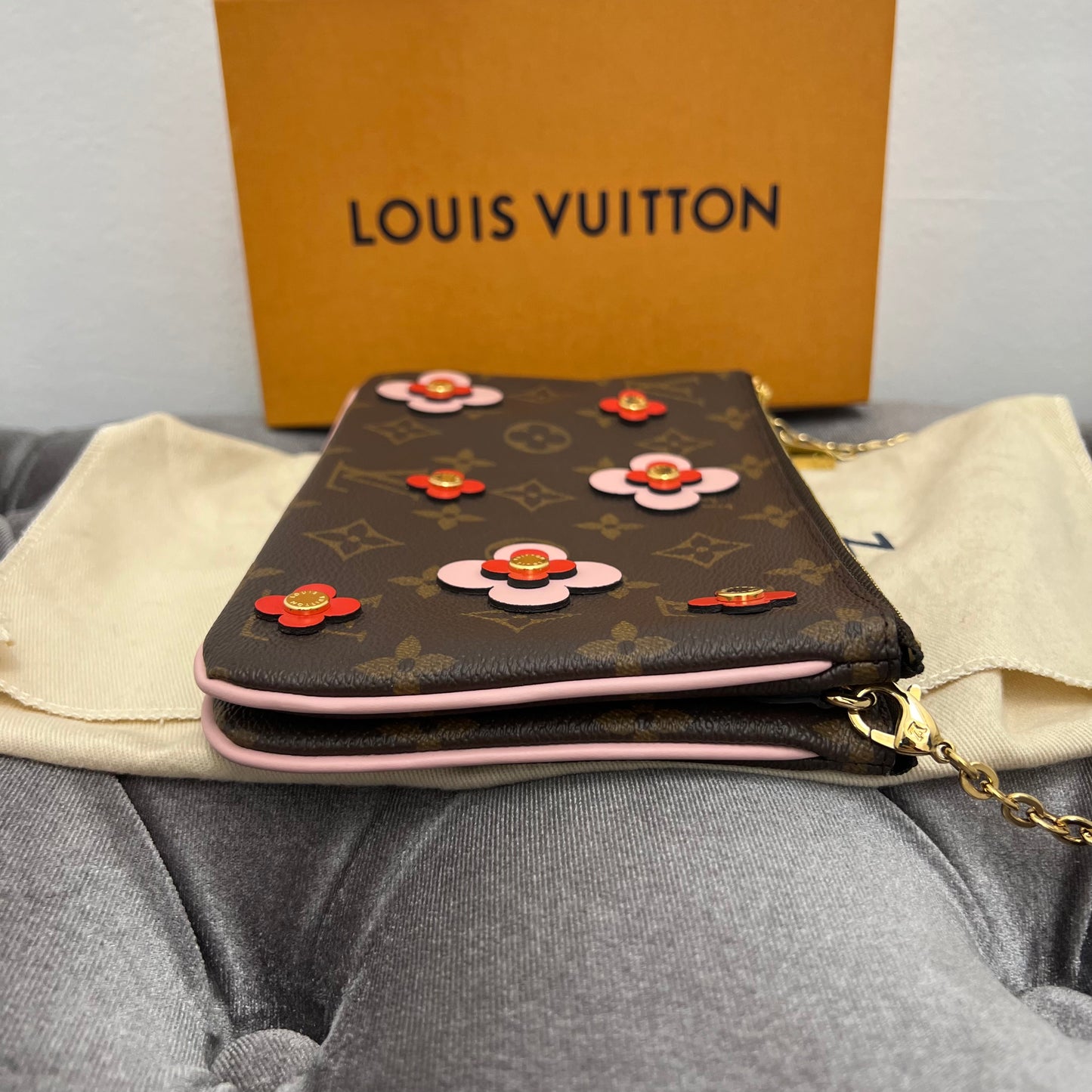 Louis Vuitton Double Zip Flower Pochette