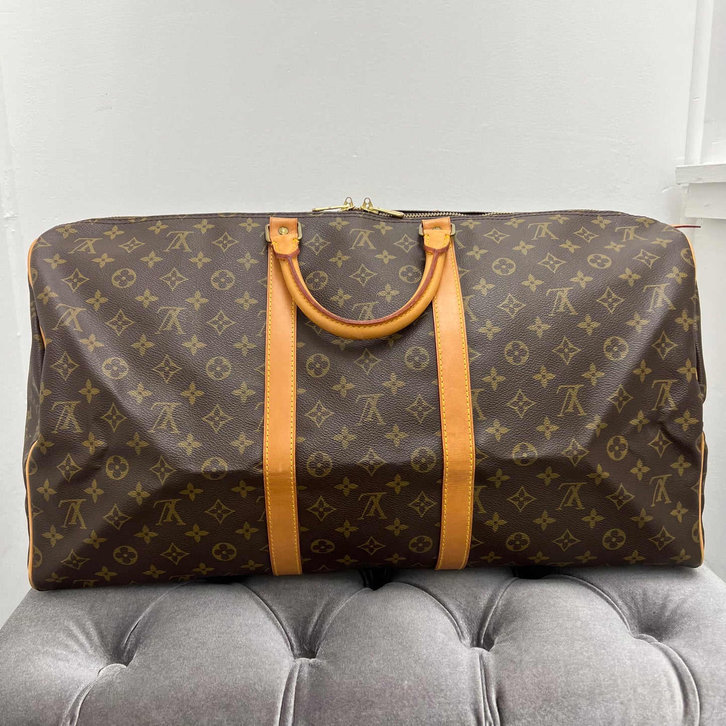 Louis Vuitton Monogram Keepall 55 Duffle Bag