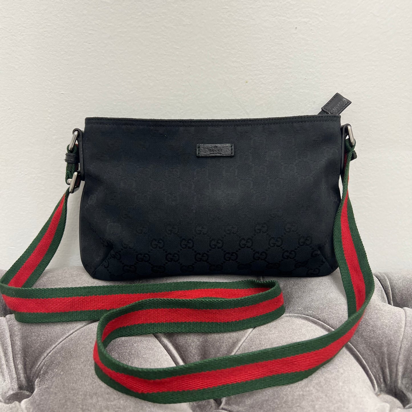 Gucci GG Canvas Web Crossbody, Black
