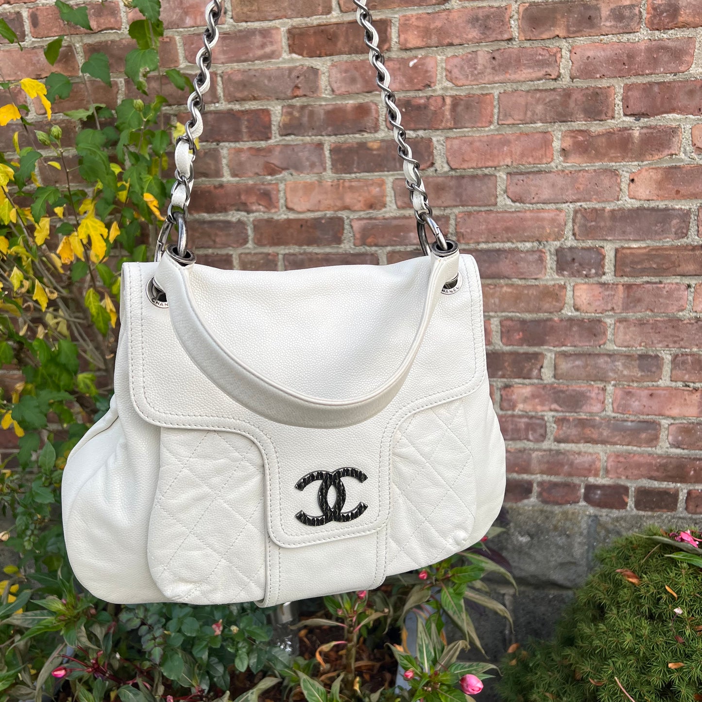 Chanel Coco Rider Hobo Glazed Caviar