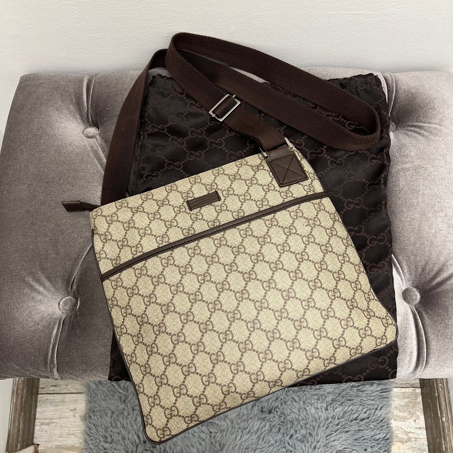 Gucci Monogram Messenger Bag