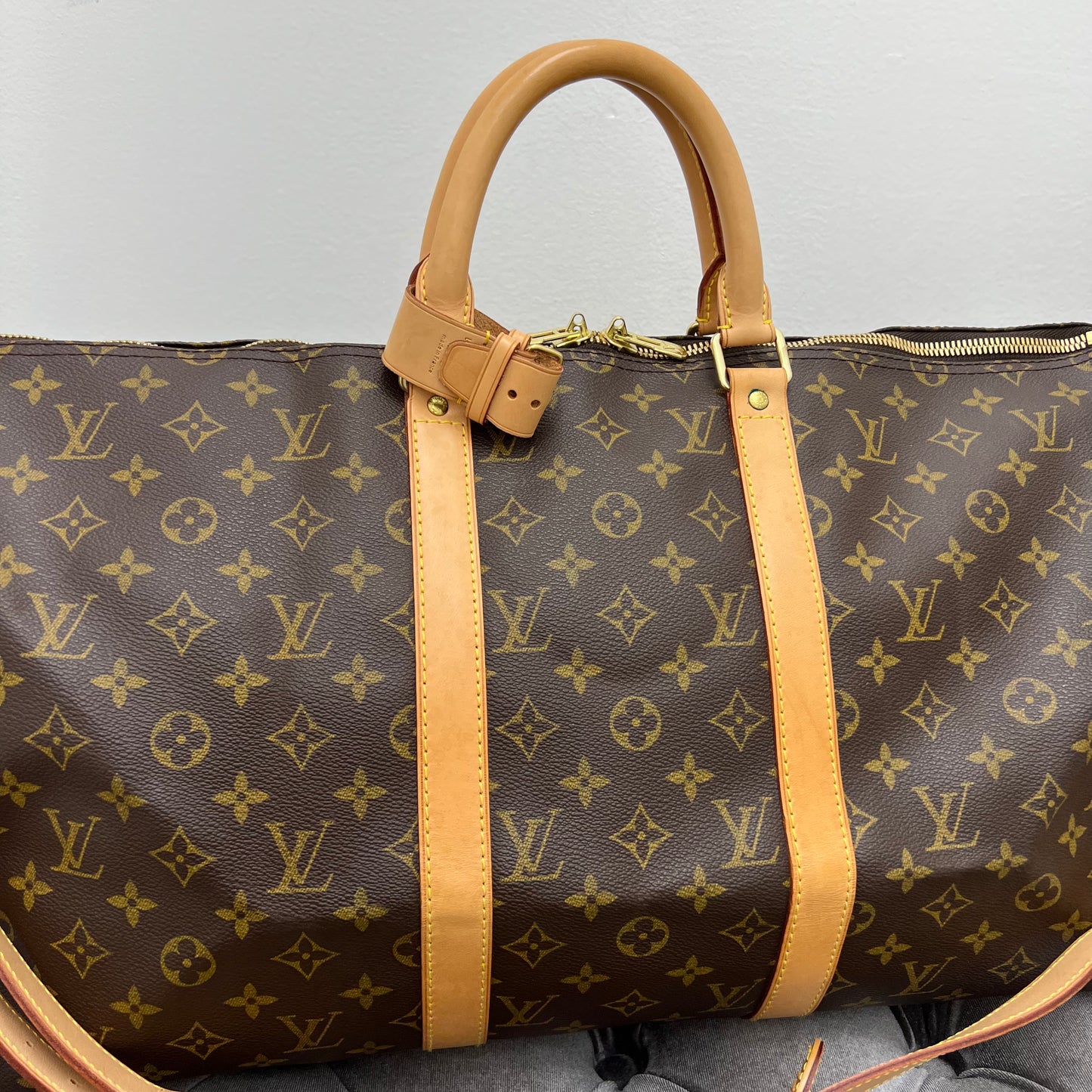 Louis Vuitton Monogram Keepall 50 Bandouliere Duffle Bag