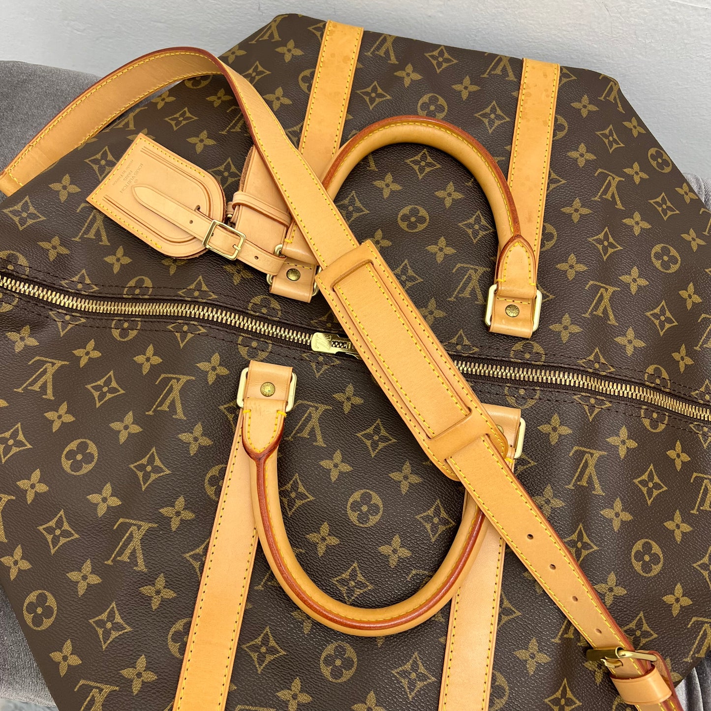 Louis Vuitton Monogram Keepall 50 Bandouliere Duffle Bag